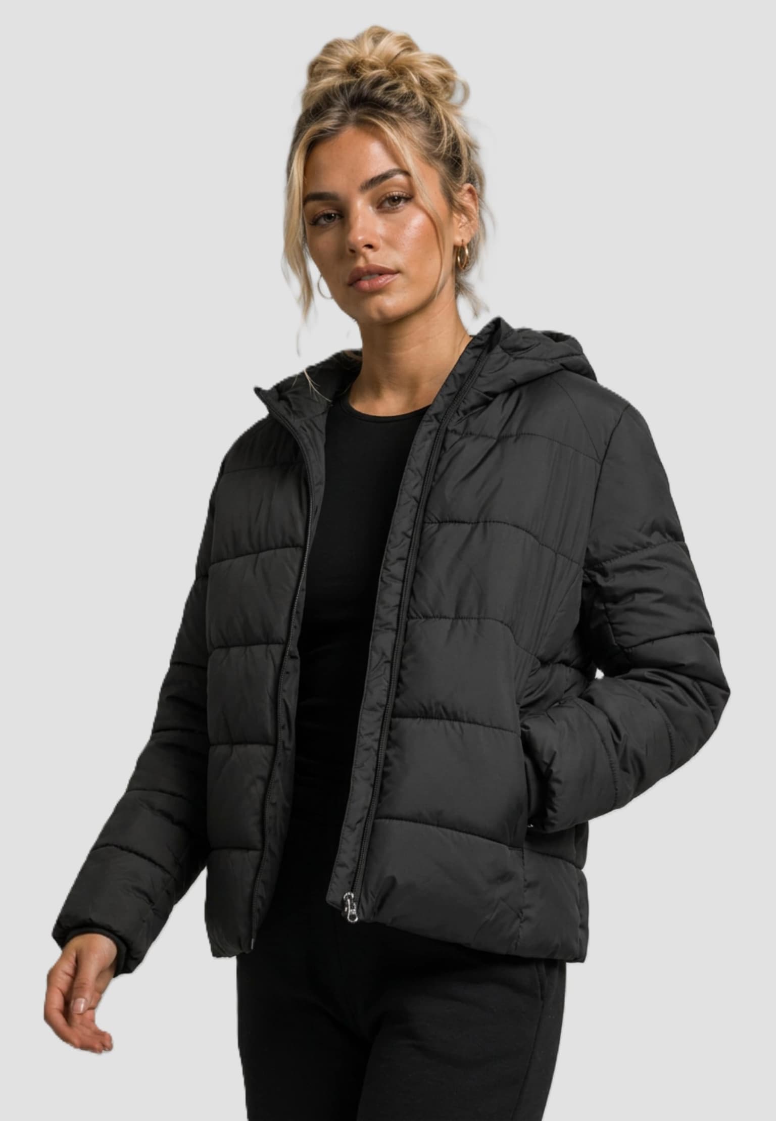Urban Classics Ladies Short With Hood Puffer Jacket