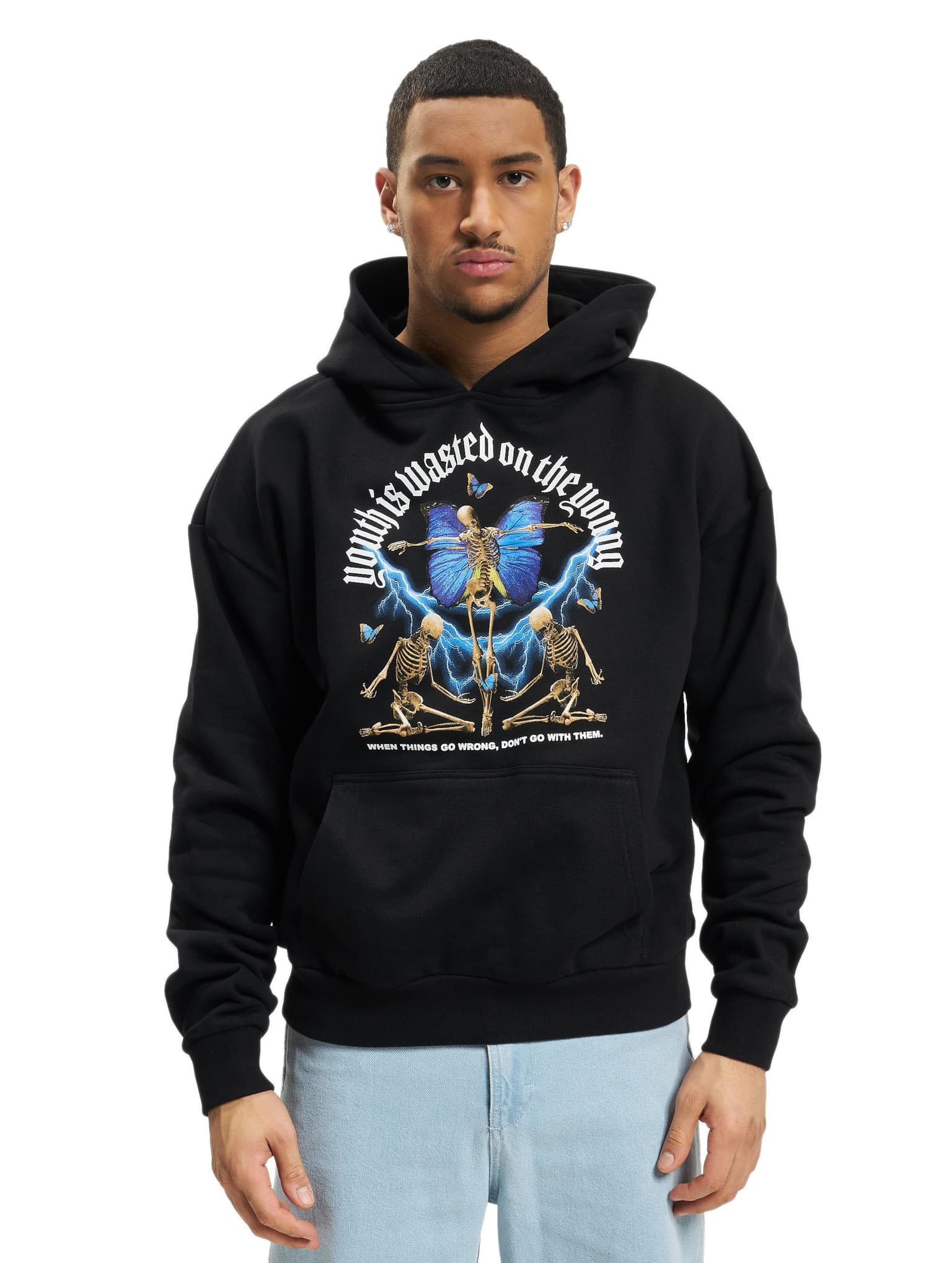 Lost Youth HOODIE BUTTERFLost black – Bild 4