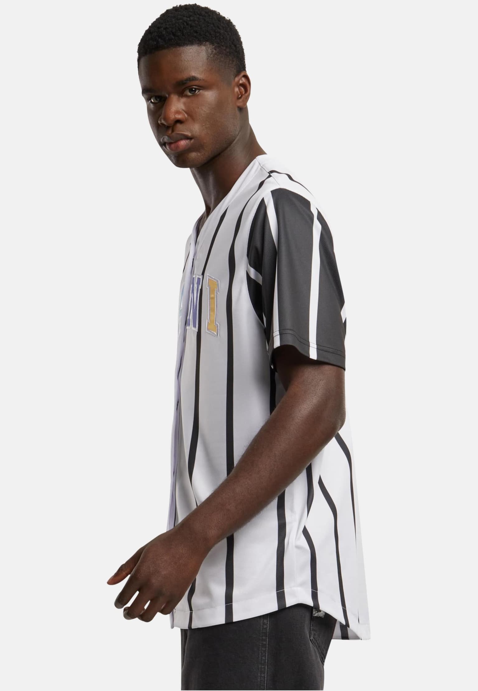 Karl Kani Serif Striped Block Baseball Shirt – Bild 3