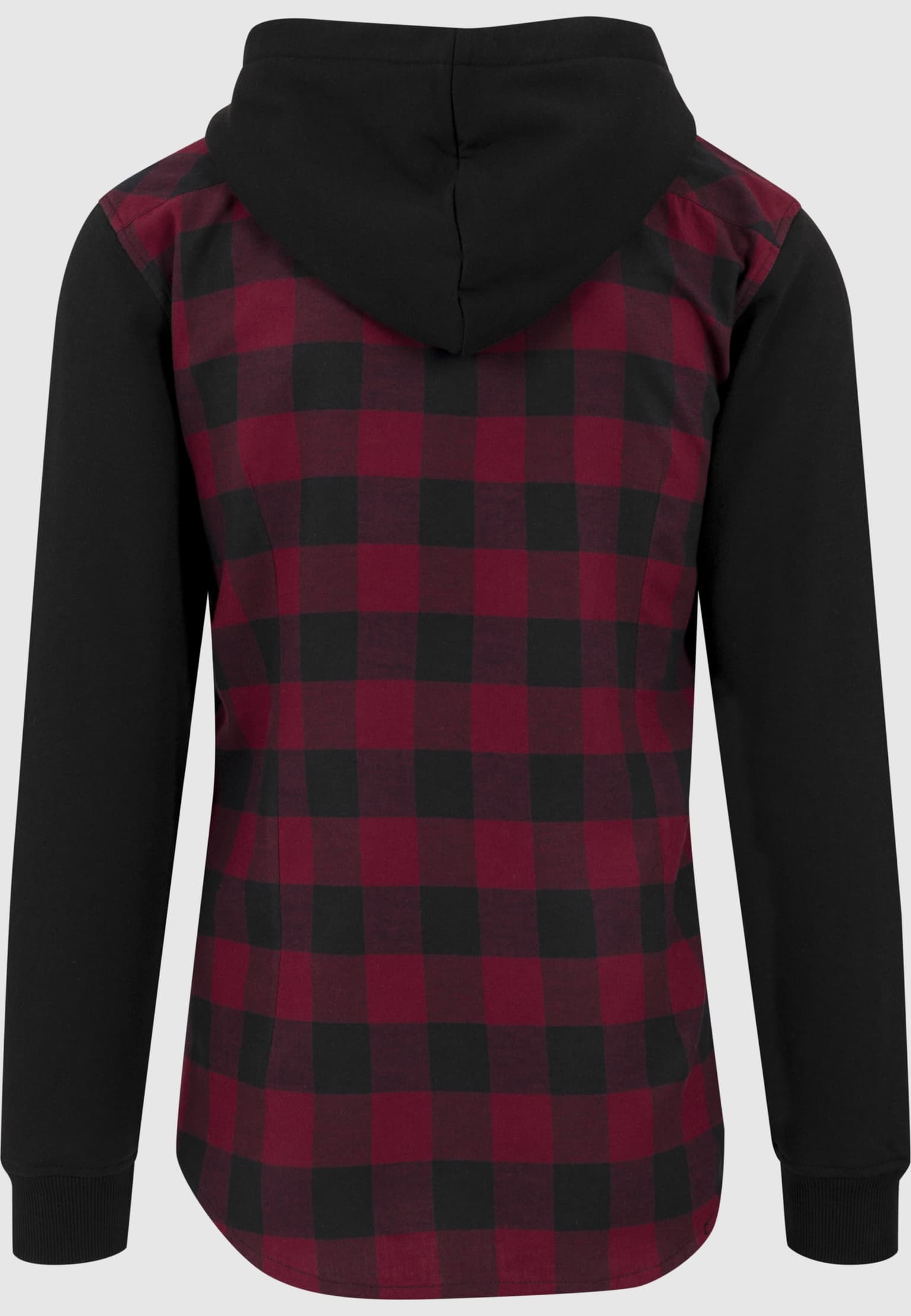 Urban Classics Hooded Checked Flanell Sweat Sleeve Shirt – Bild 4
