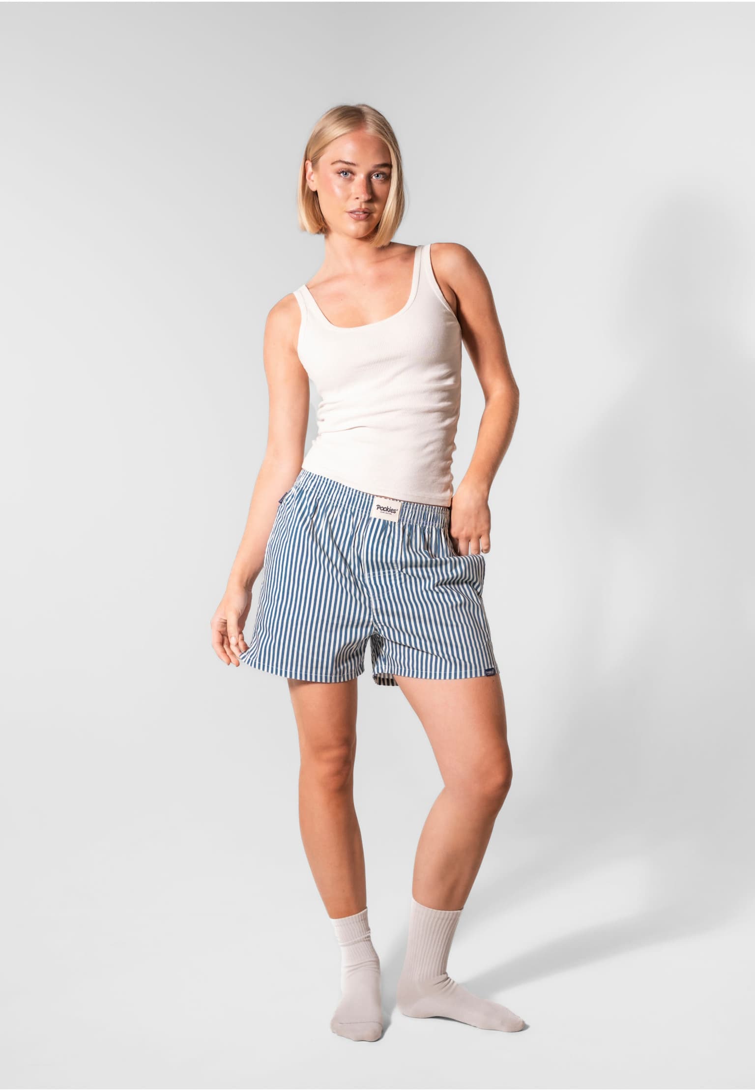 Pockies Blue Striped - Boyfriend Boxers – Bild 3