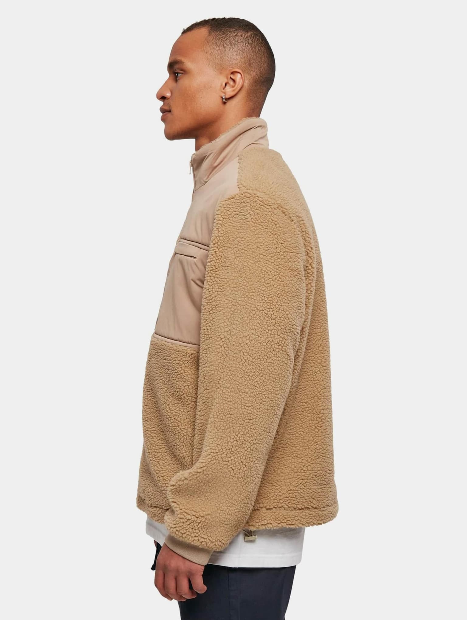 Urban Classics Patched Sherpa Jacket – Bild 3