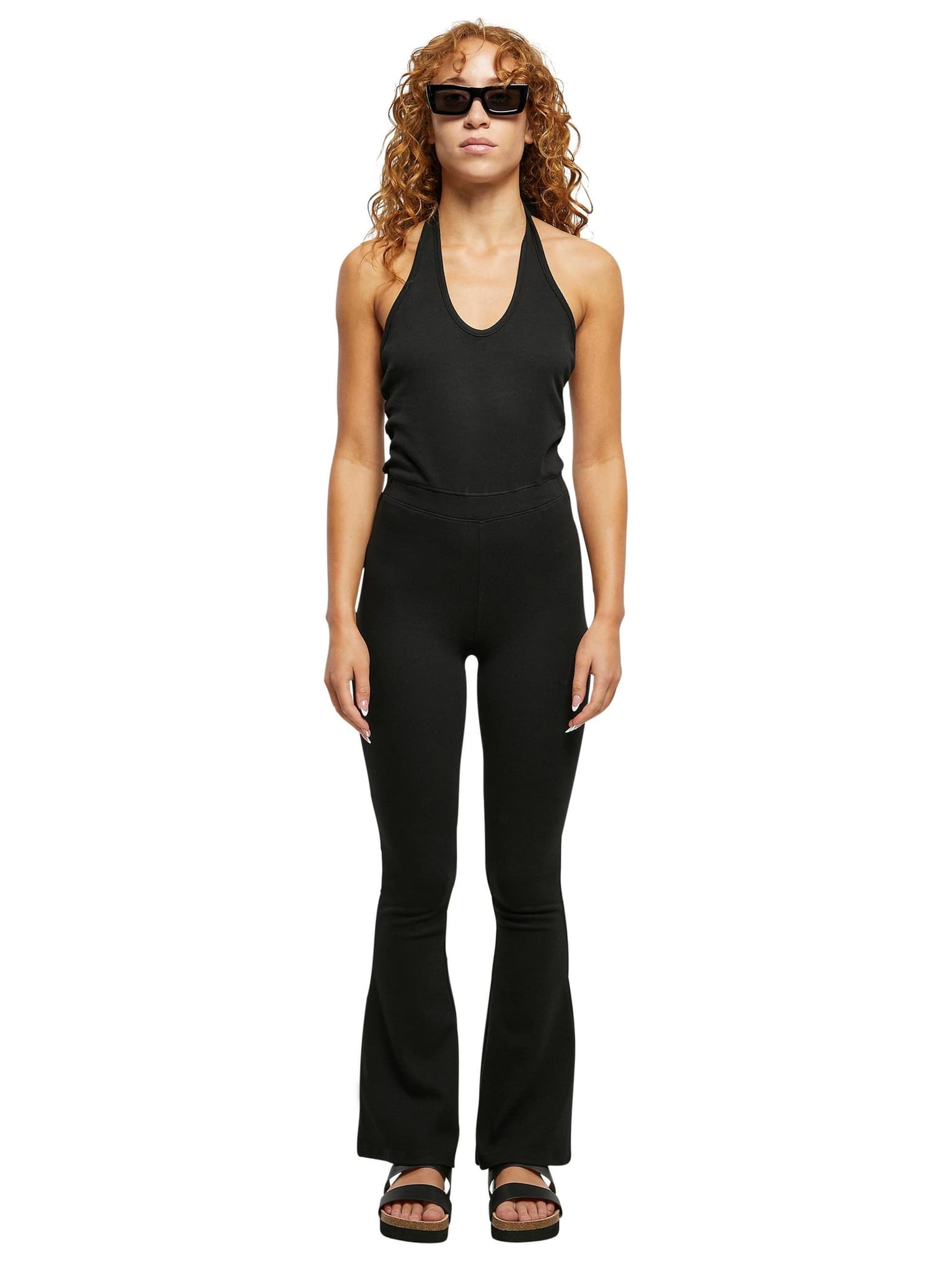Urban Classics Ladies Stretch Interlock Neckholder Jumpsuit – Bild 3