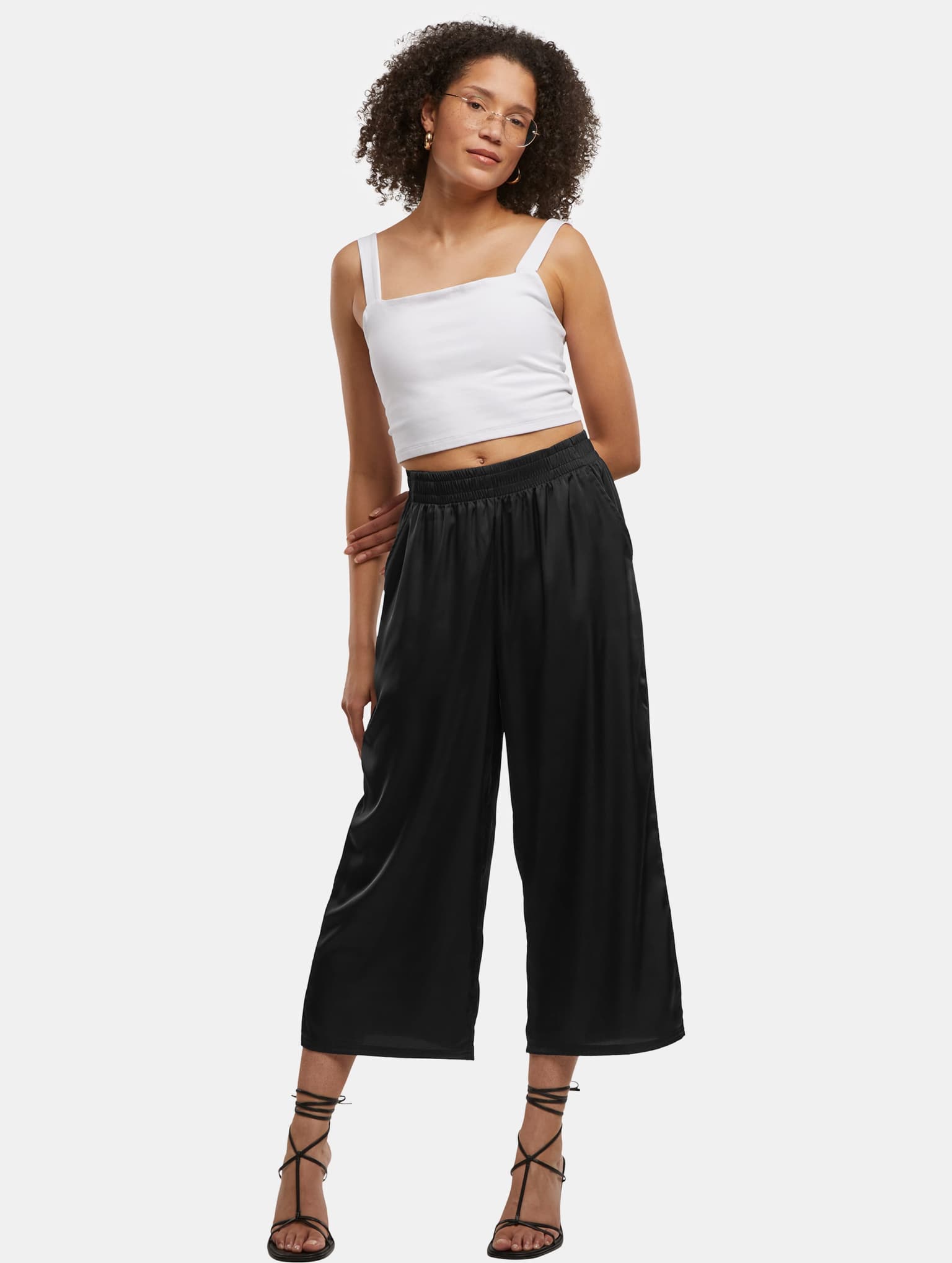 Urban Classics Ladies Satin Wide Leg Culotte – Bild 4