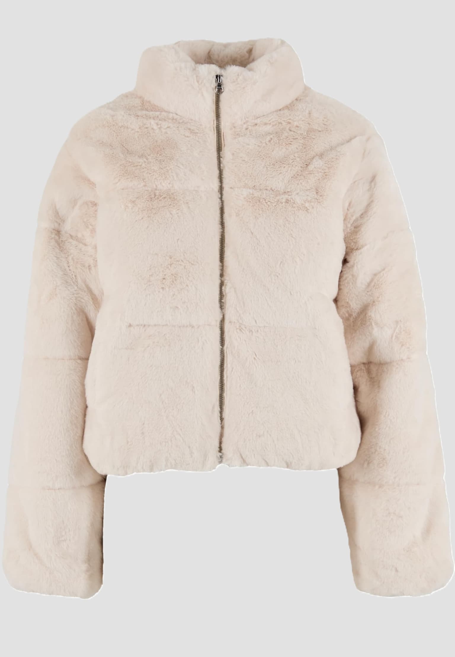 Urban Classics Ladies Short Faux Fur Puffer Jacket – Bild 3