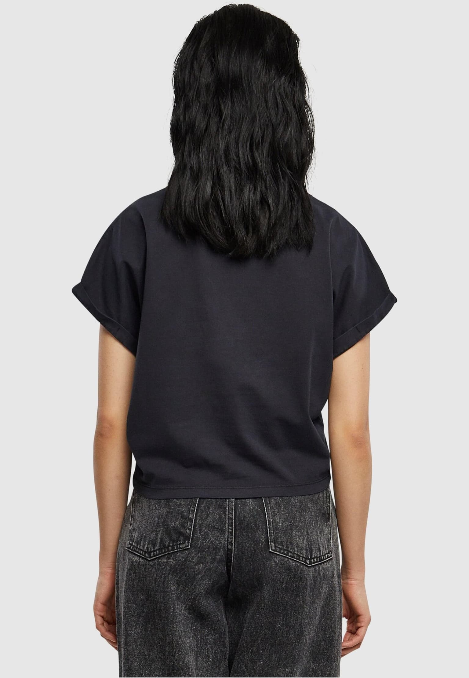 Urban Classics Ladies Short Pigment Dye Cut On Sleeve Tee – Bild 2