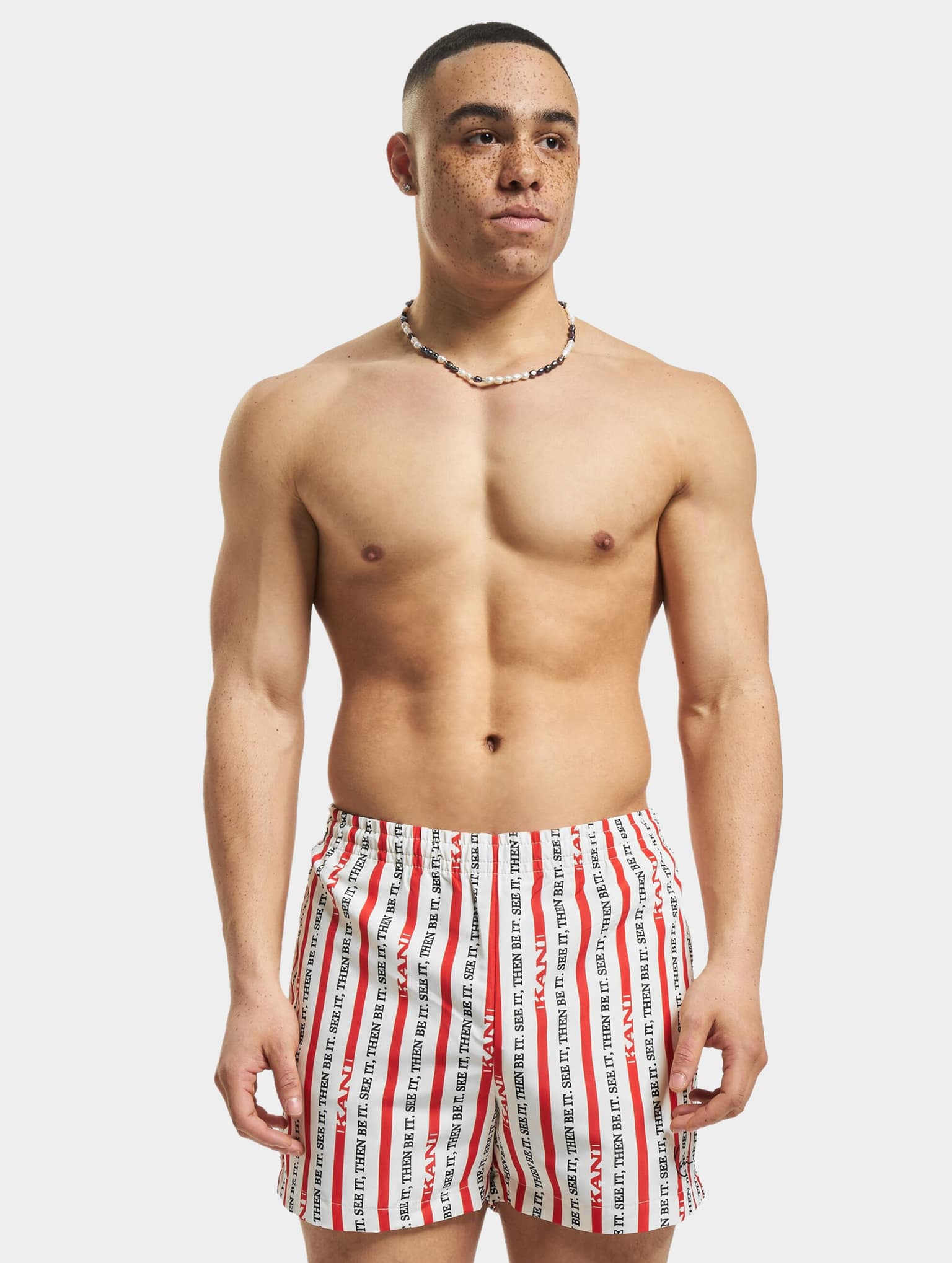 Karl Kani KK Small Signature Logo Stripe Boardshorts