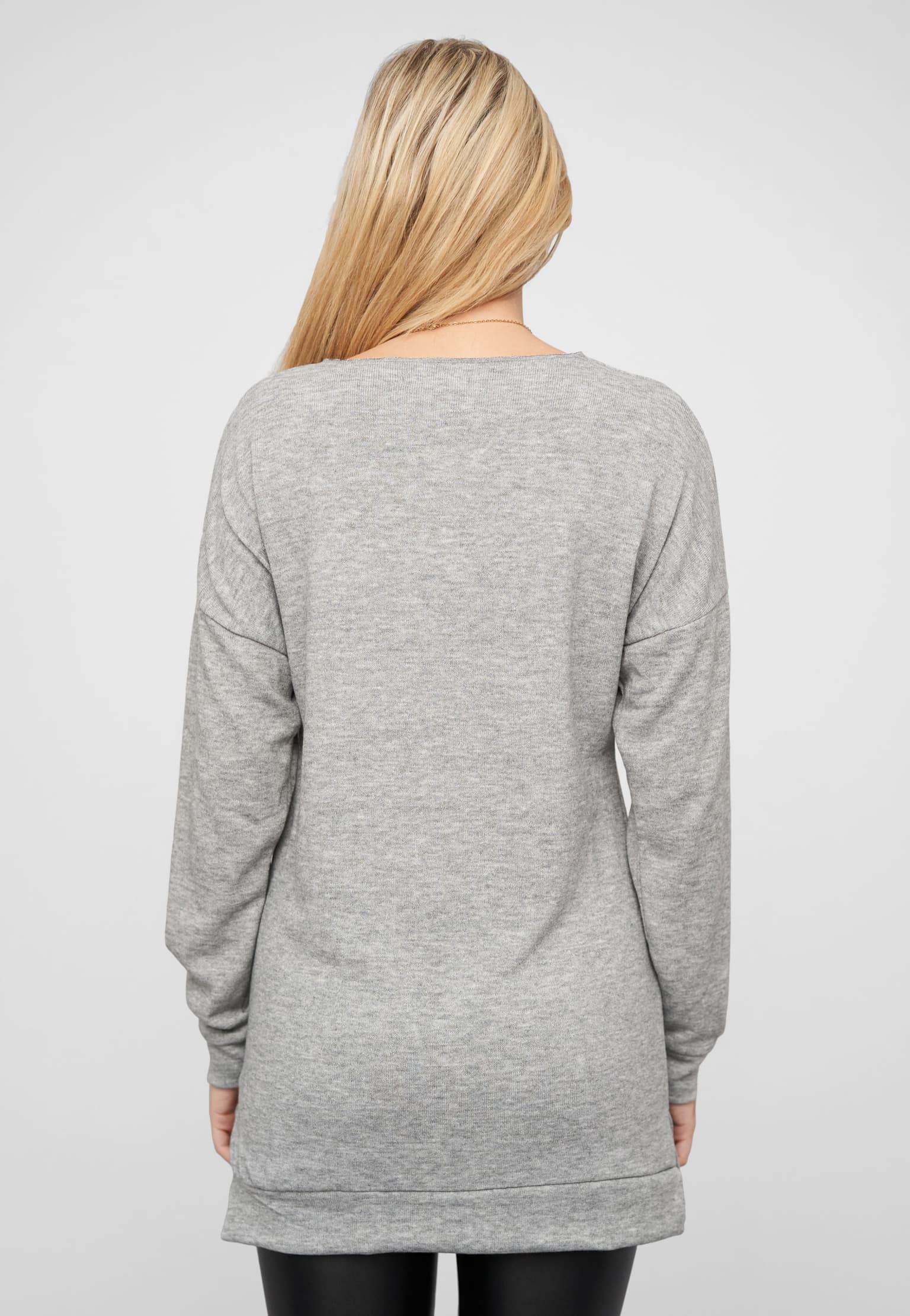 Cloud5ive Oversized Sweater V-Neck Pullover – Bild 2