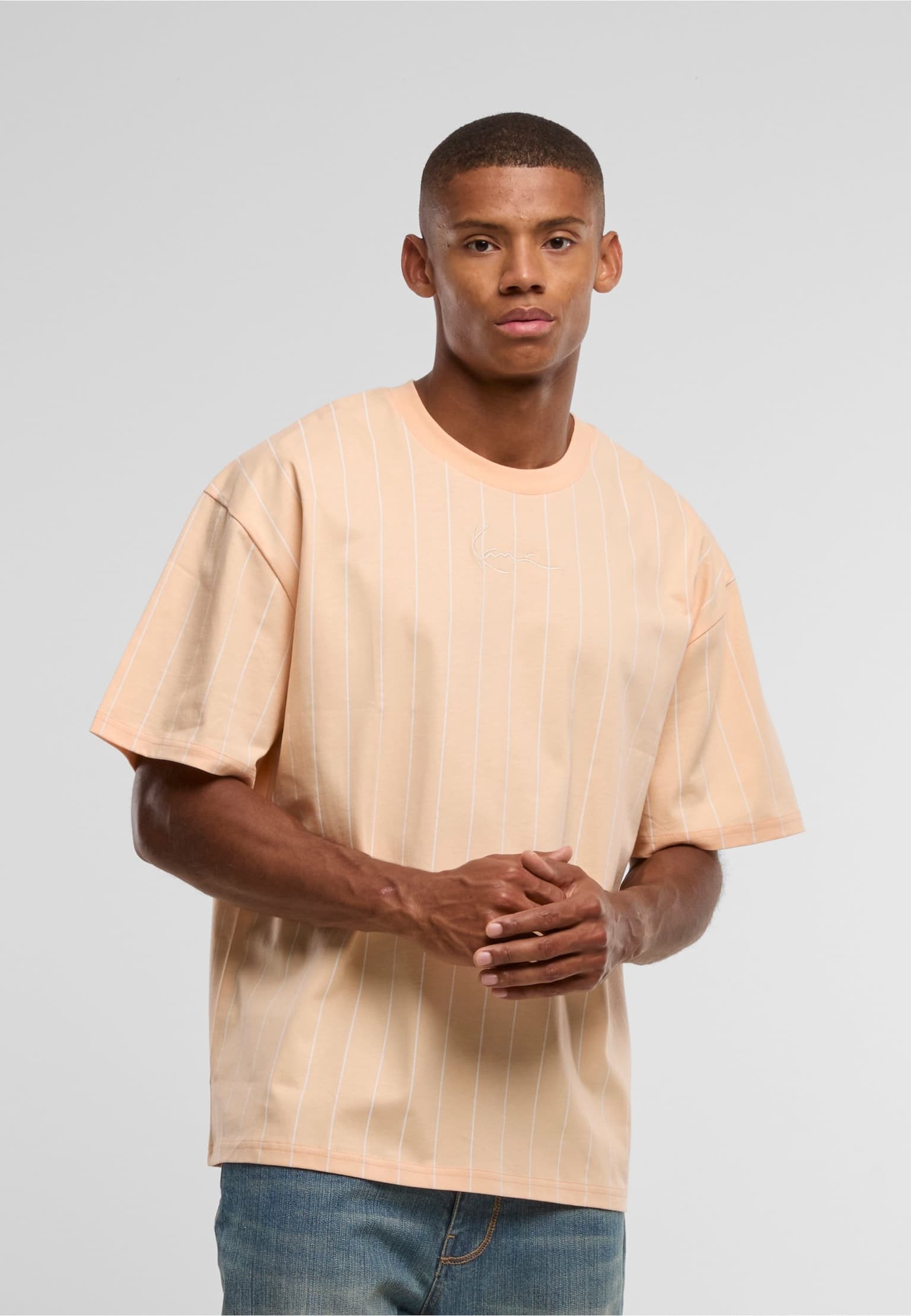 Karl Kani Small Signature Essential Pinstripe Tee