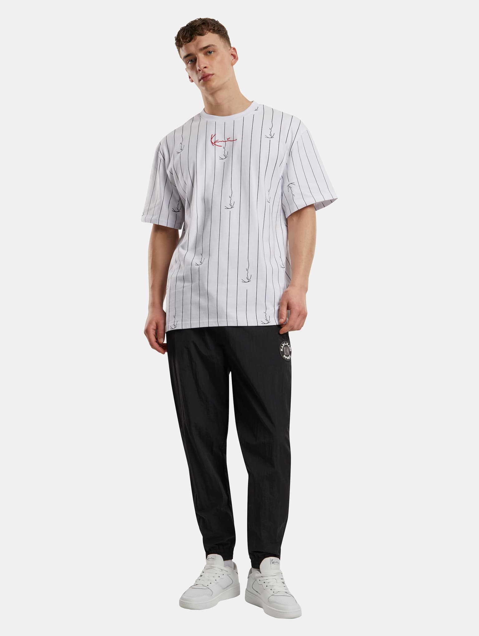 KM242-004-4 Karl Kani Small Signature Logo Prinstripe Tee – Bild 3