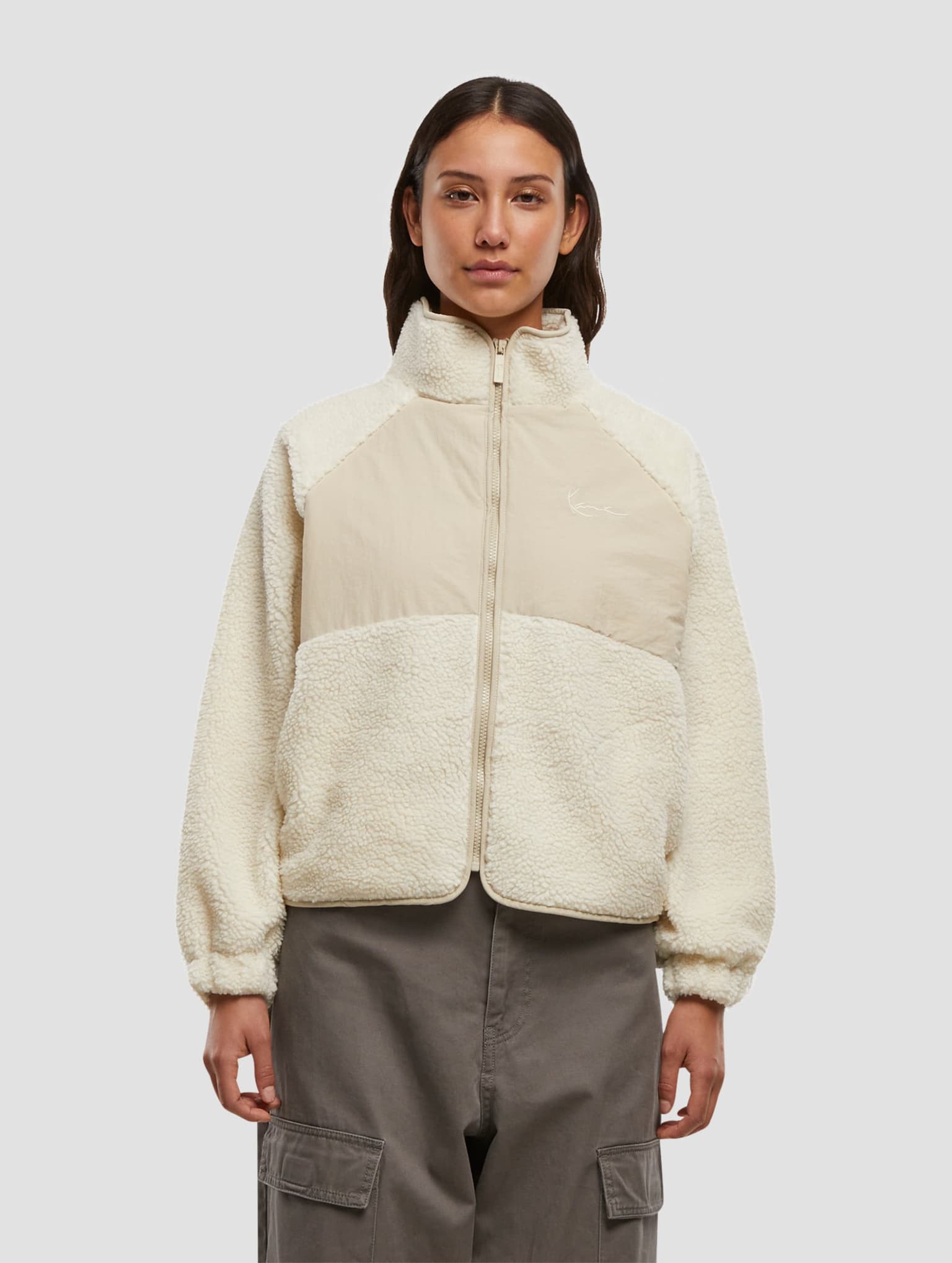 Karl Kani Chest Signature Teddy Block Track Übergangsjacke – Bild 3