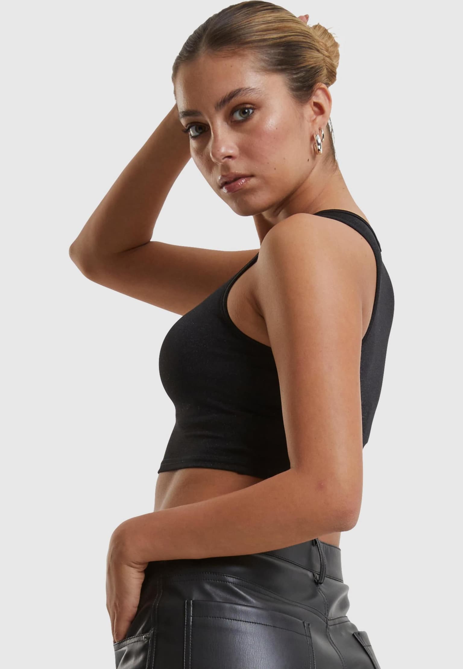 Urban Classics Ladies Glitter Cropped Top – Bild 3
