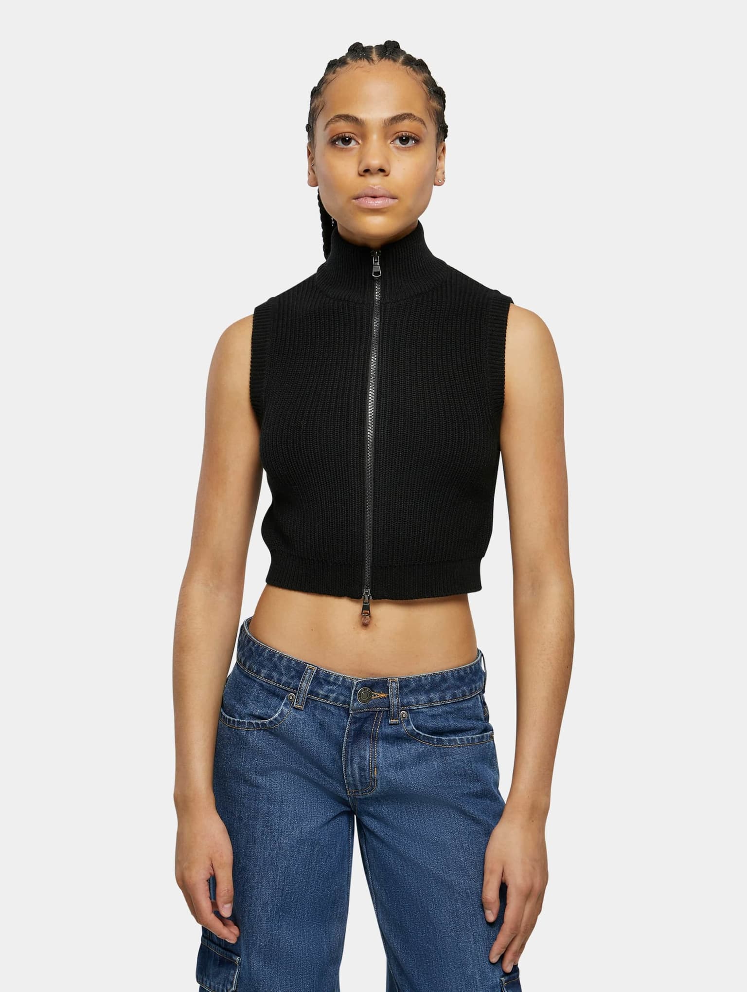 Urban Classics Ladies Short Knit Vest – Bild 3