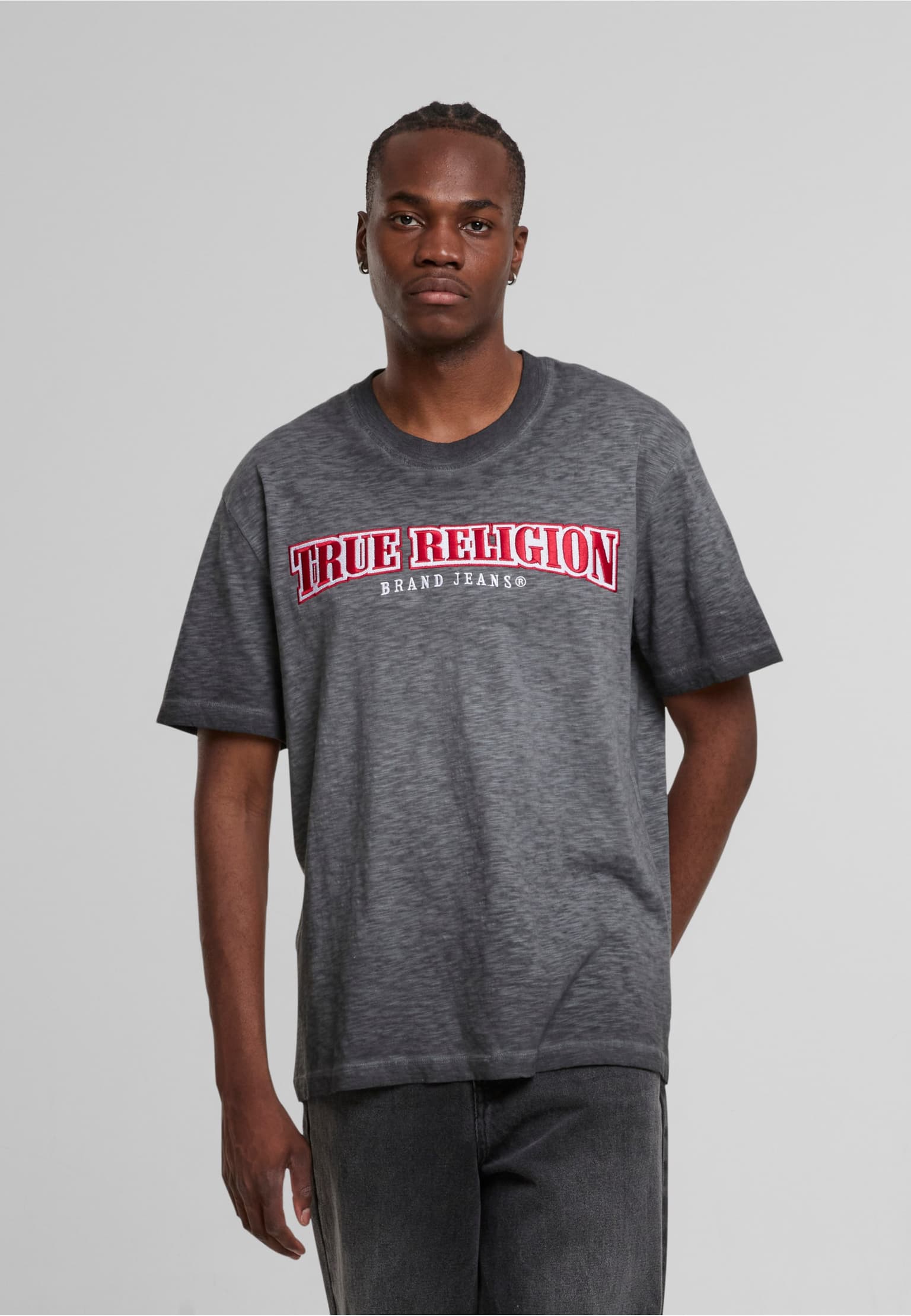 True Religion SS SLUB EMBRO ARCH LOGO TEE