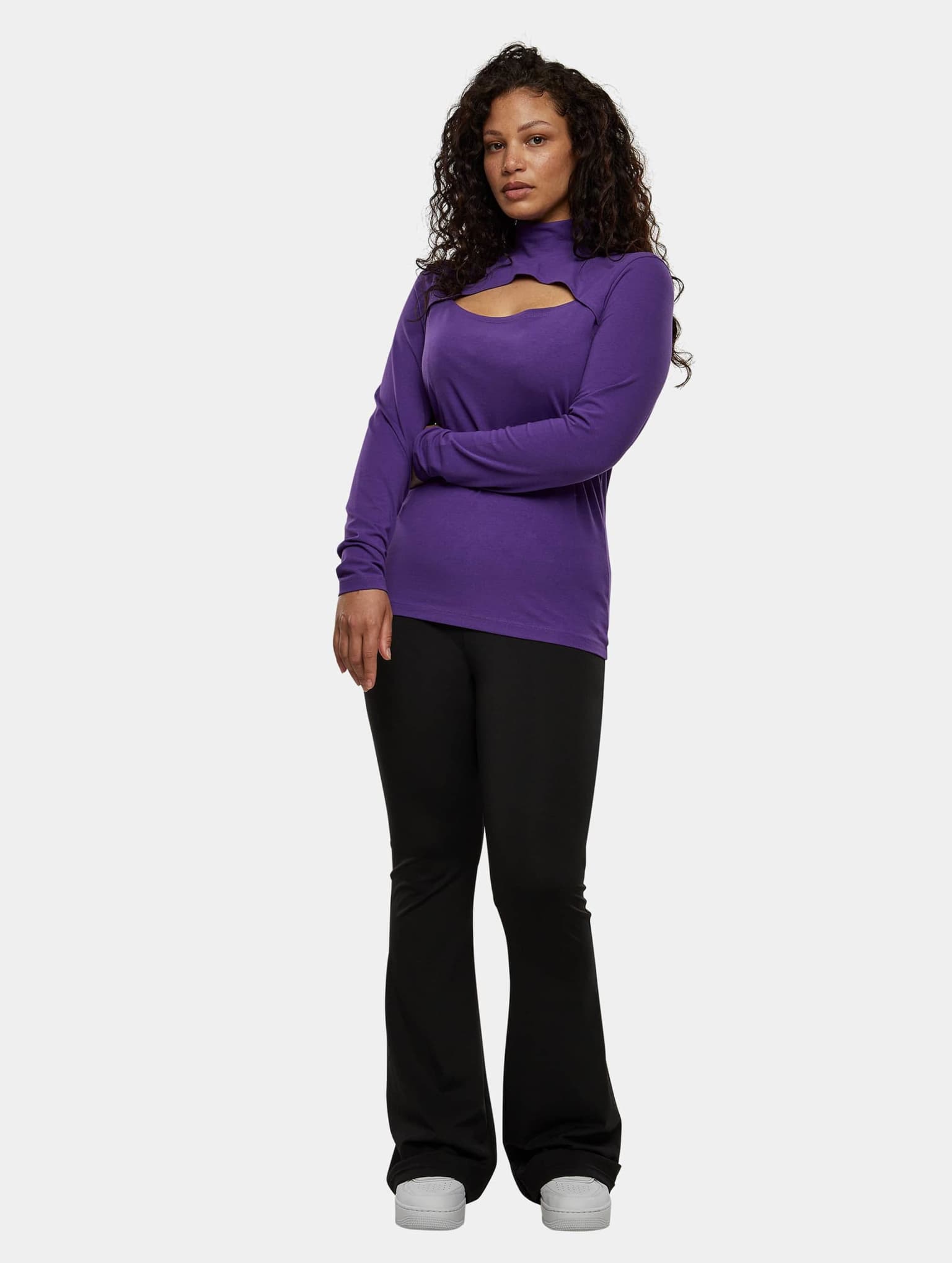 Urban Classics Ladies Cut-Out Turtleneck Longsleeve – Bild 4