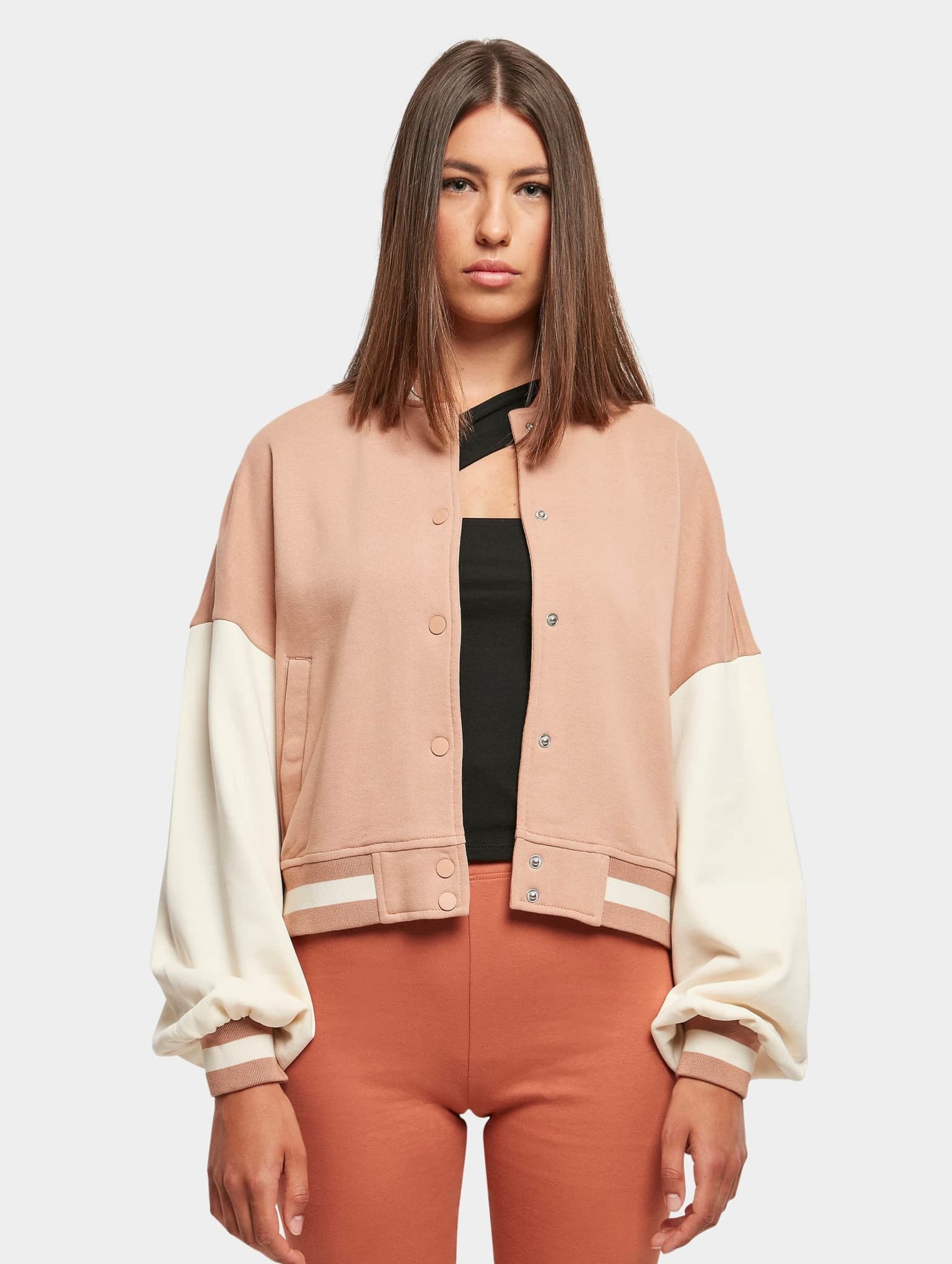 Urban Classics Ladies Oversized 2 Tone College Terry Jacket – Bild 3