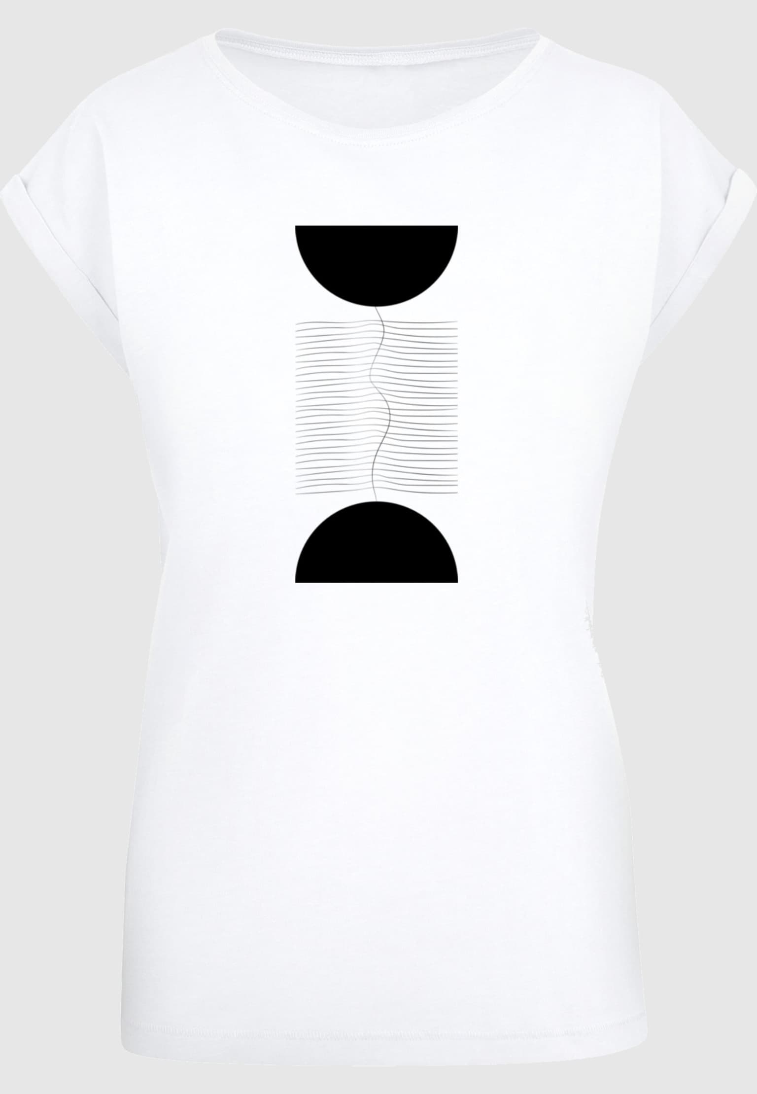 Merchcode Ladies Abstract Lines Extended Shoulder Tee – Bild 3