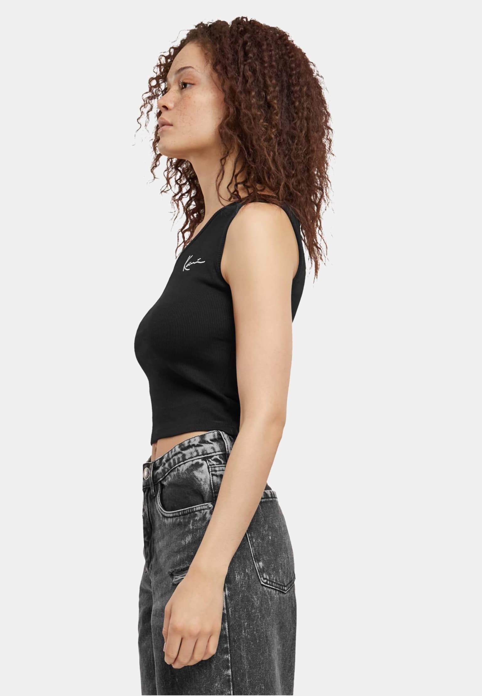 Karl Kani Chest Signature Essential Asymmetric Rib Top – Bild 3