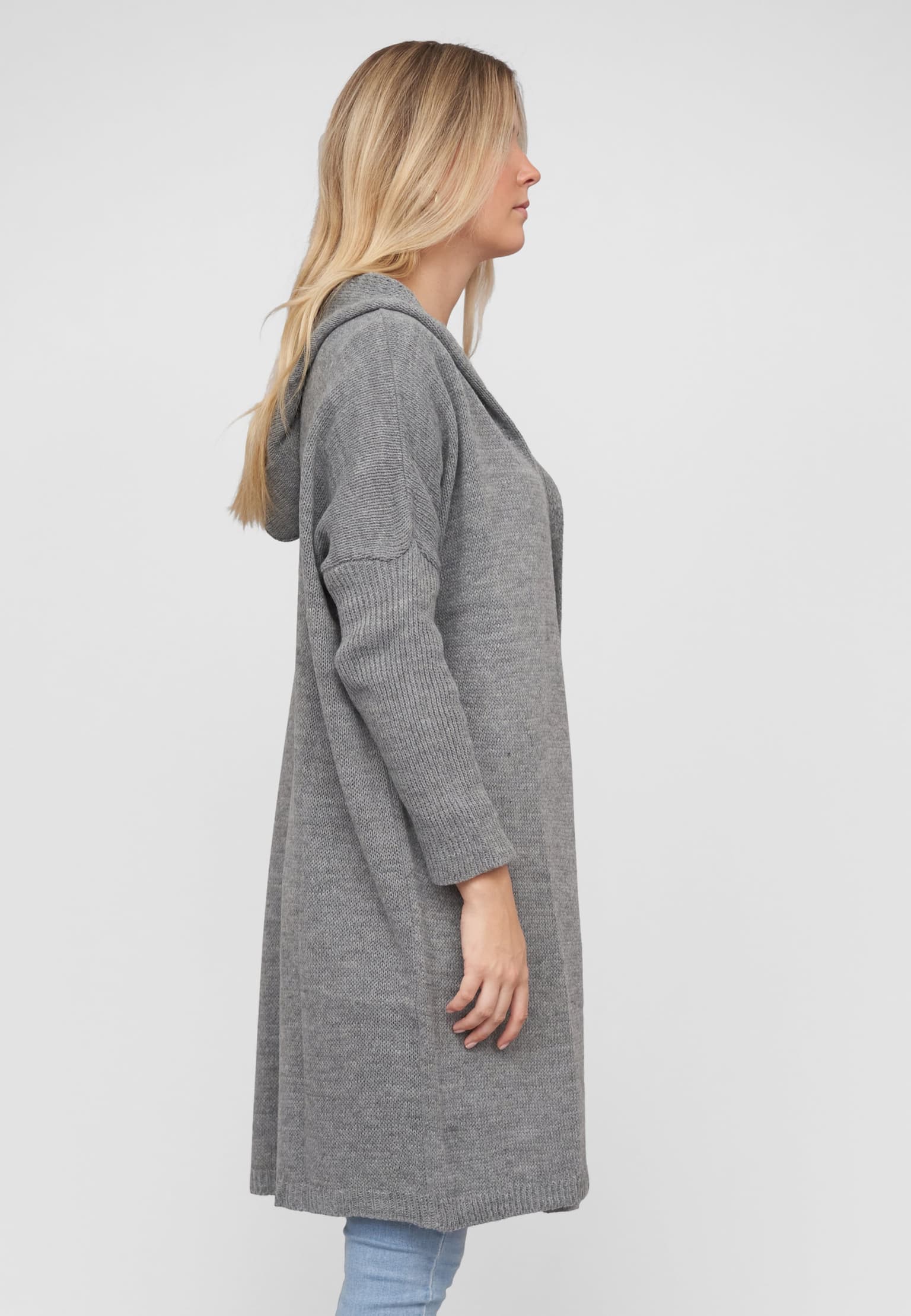 Cloud5ive Longform knit cardigan with hood – Bild 4