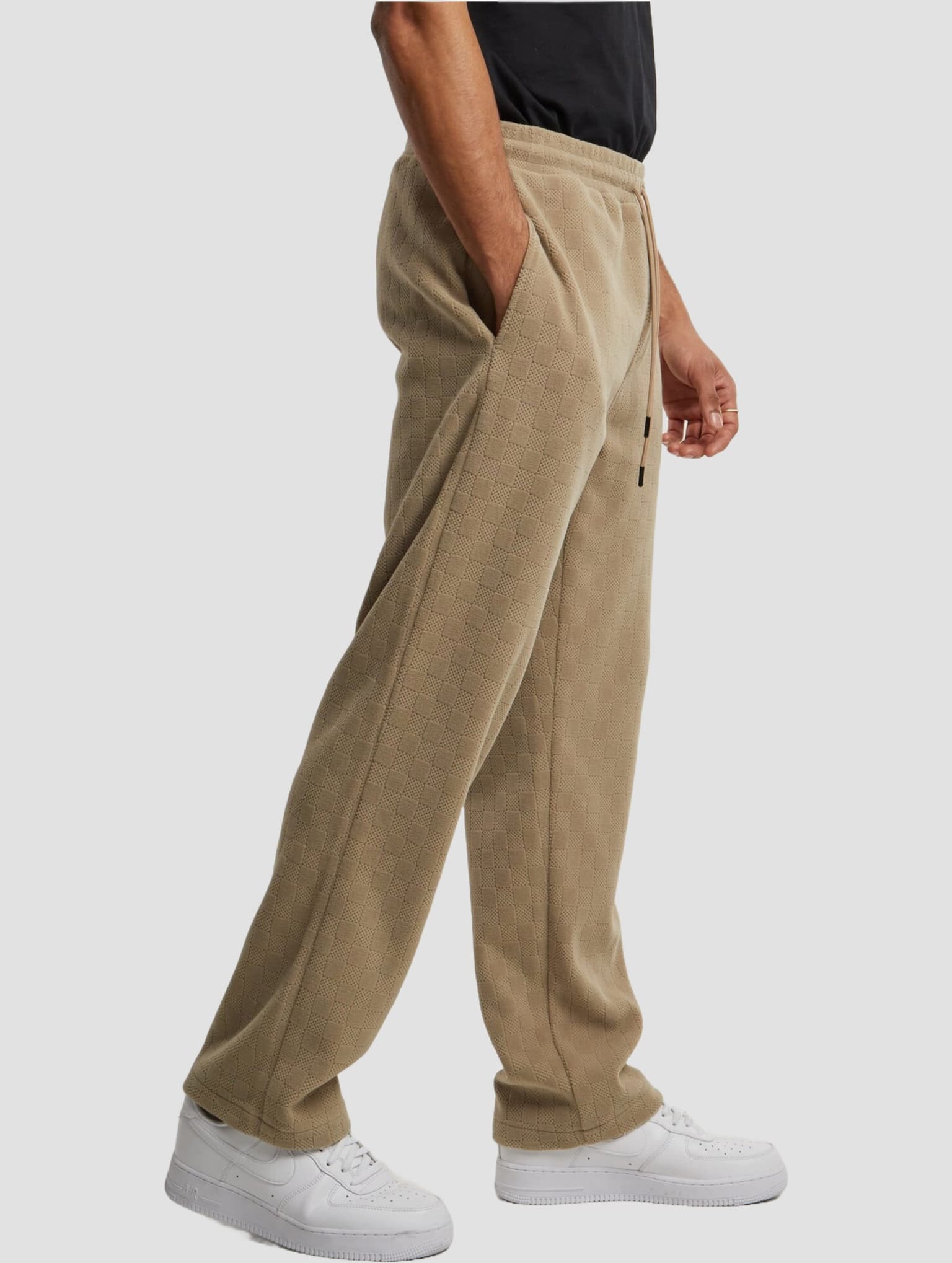 Urban Classics Jacquard Velvet Wide Jogginghose – Bild 3