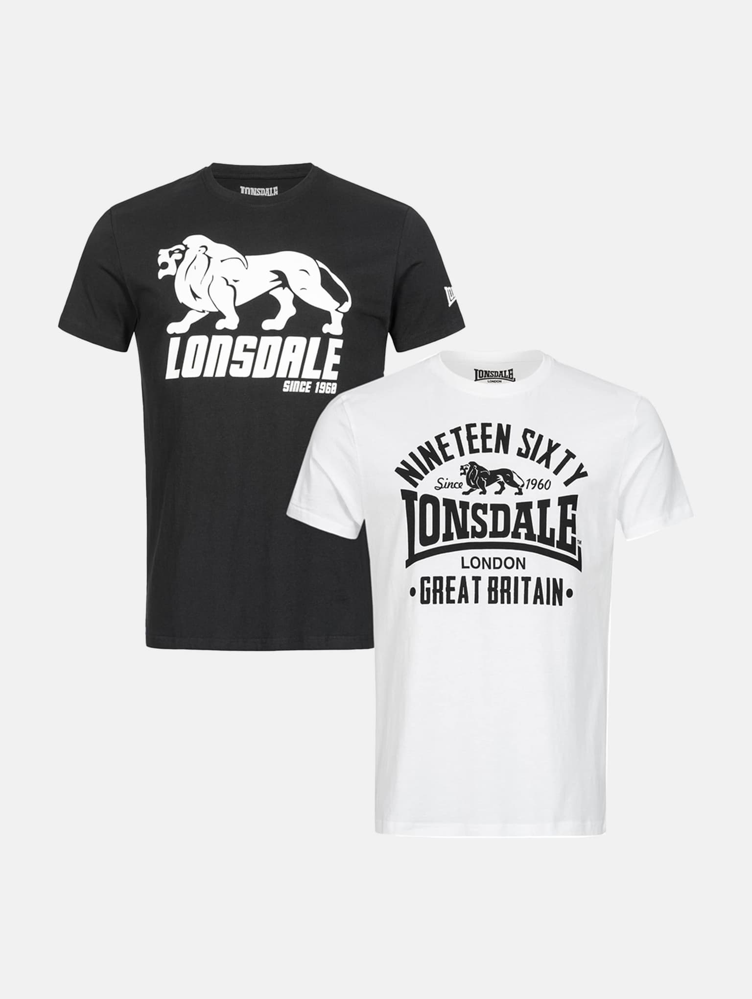 Lonsdale London Bylchau Double Pack T-Shirt