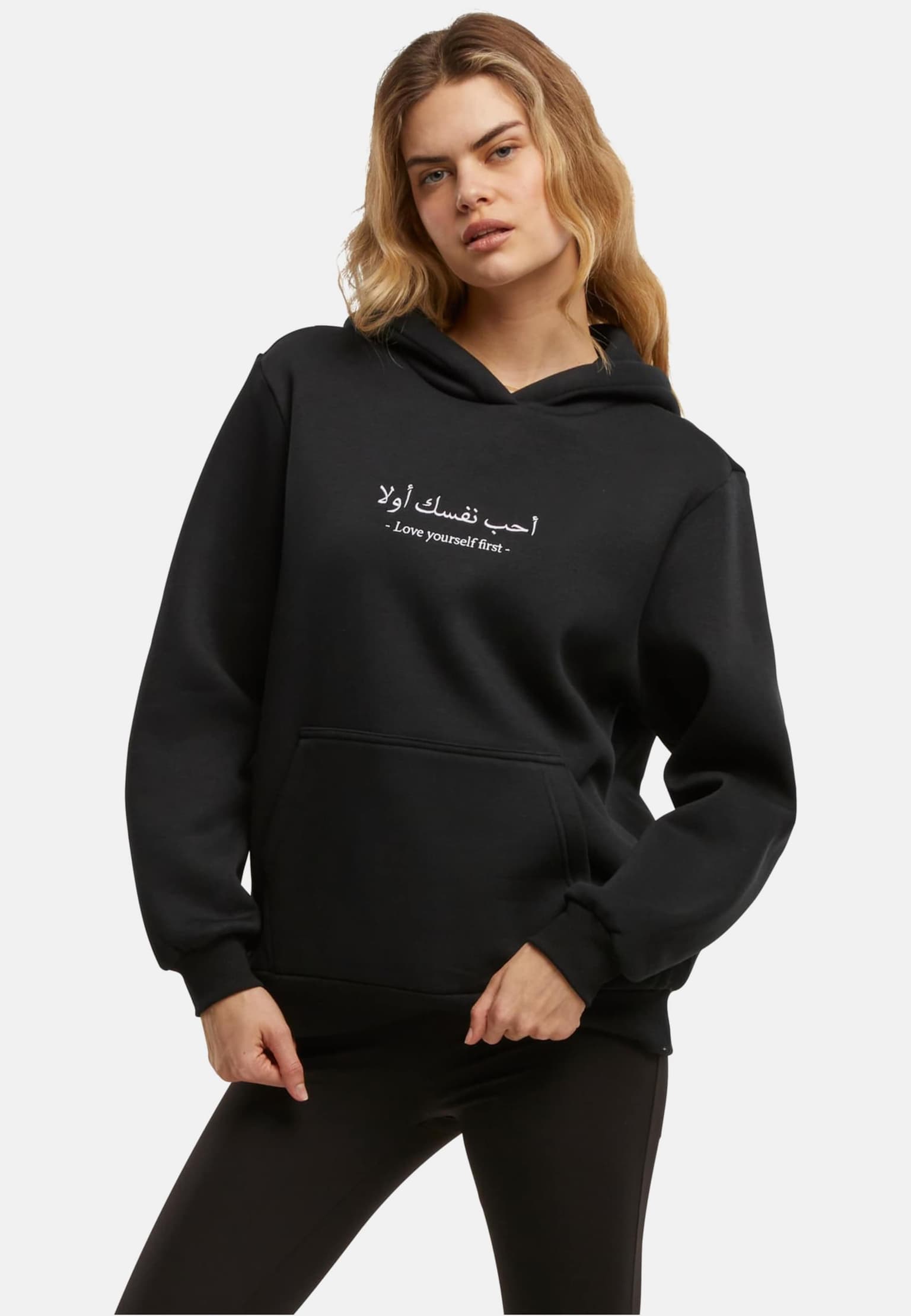 Miss Tee Love Yourself First EMB Fluffy Hoody