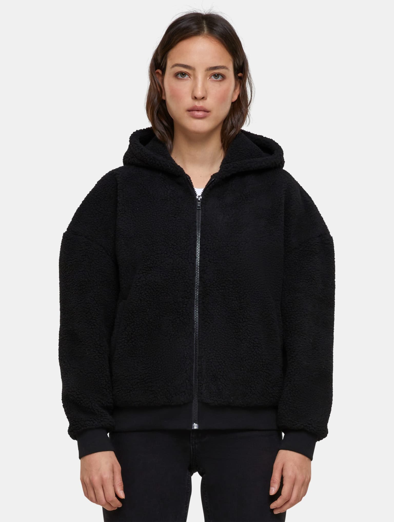 Urban Classics Ladies Oversized Sherpa Zip Hoody – Bild 3