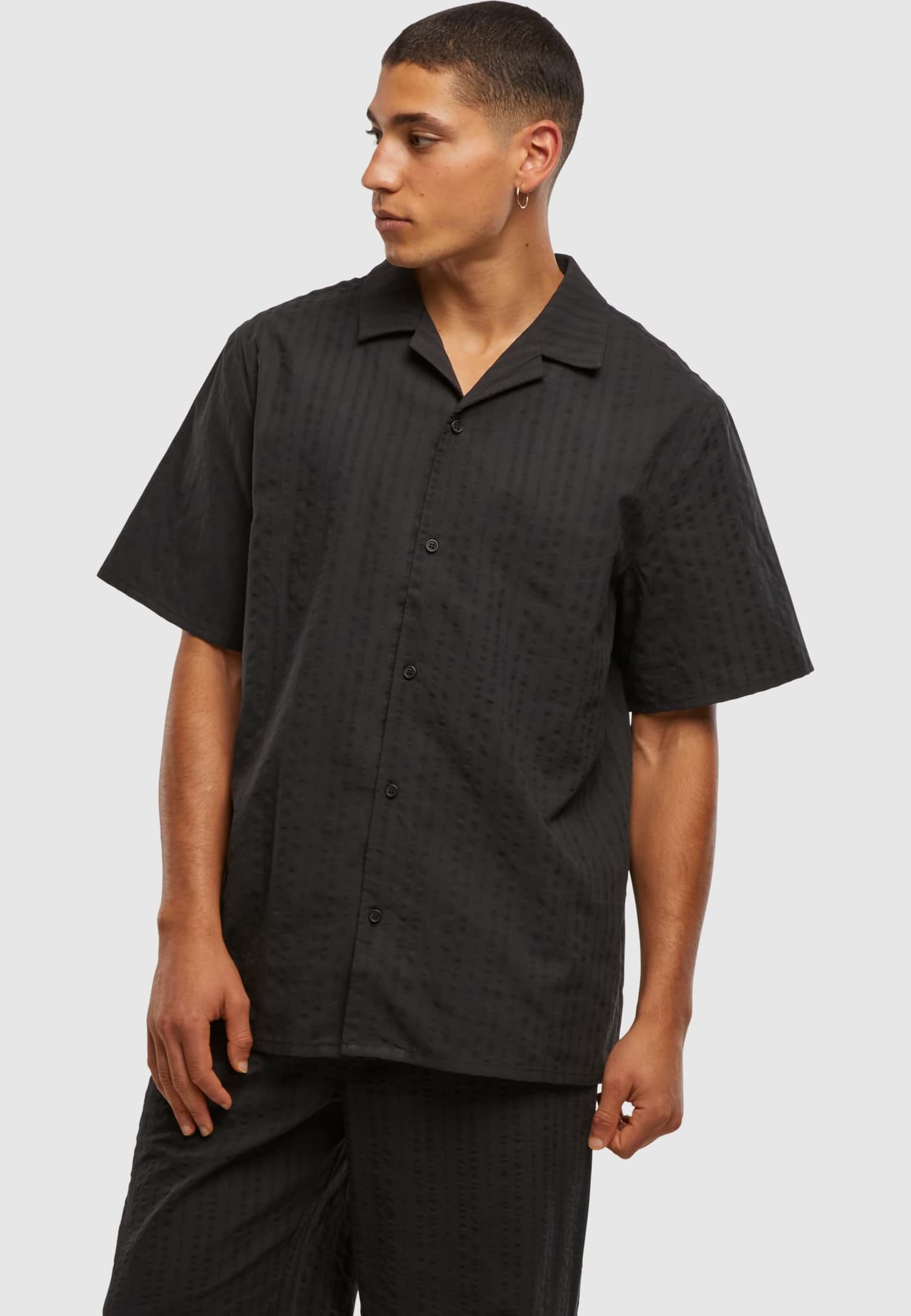 Urban Classics Seersucker Resort Shirt