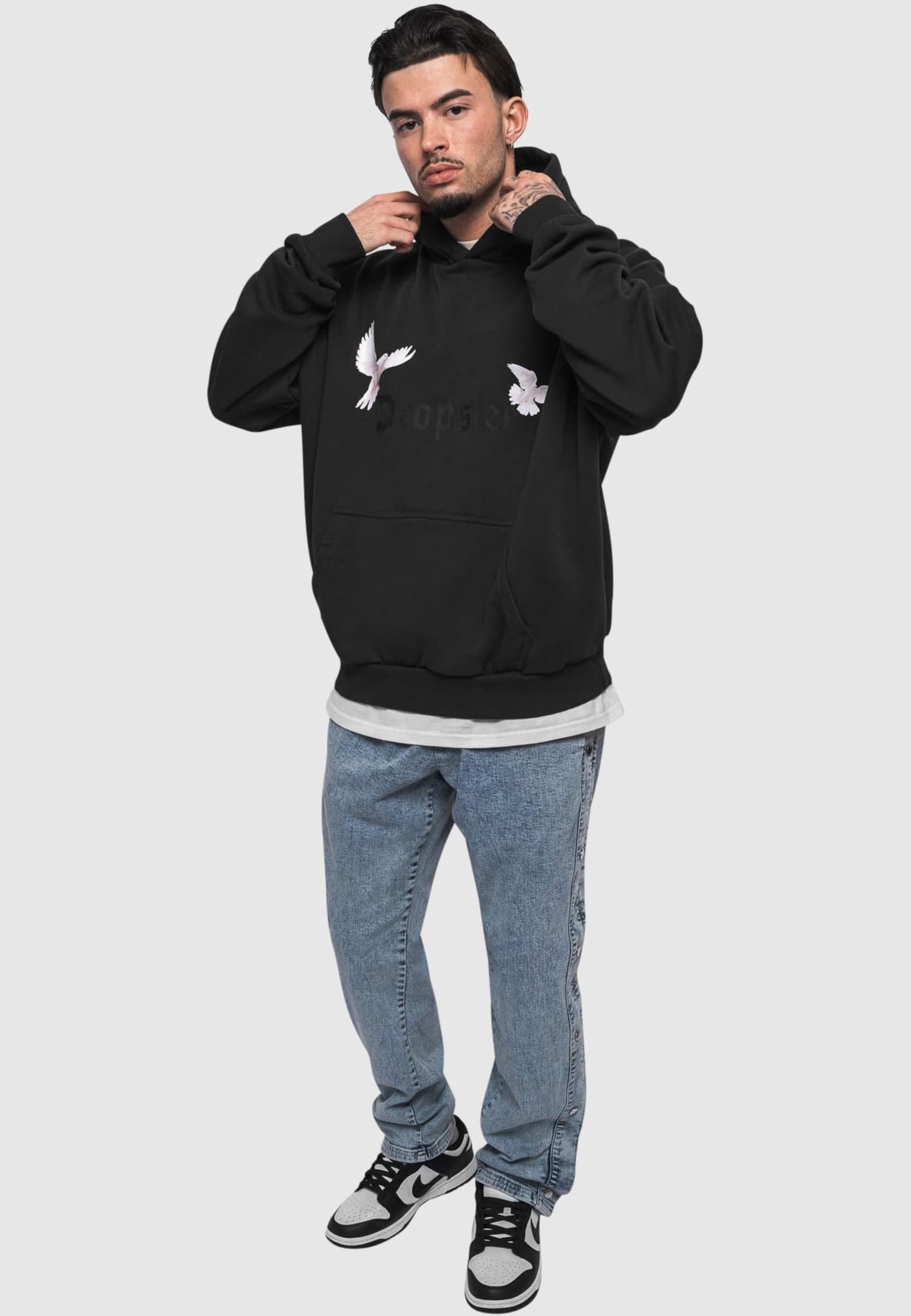 Dropsize Heavy Oversize Doves Hoodie – Bild 4