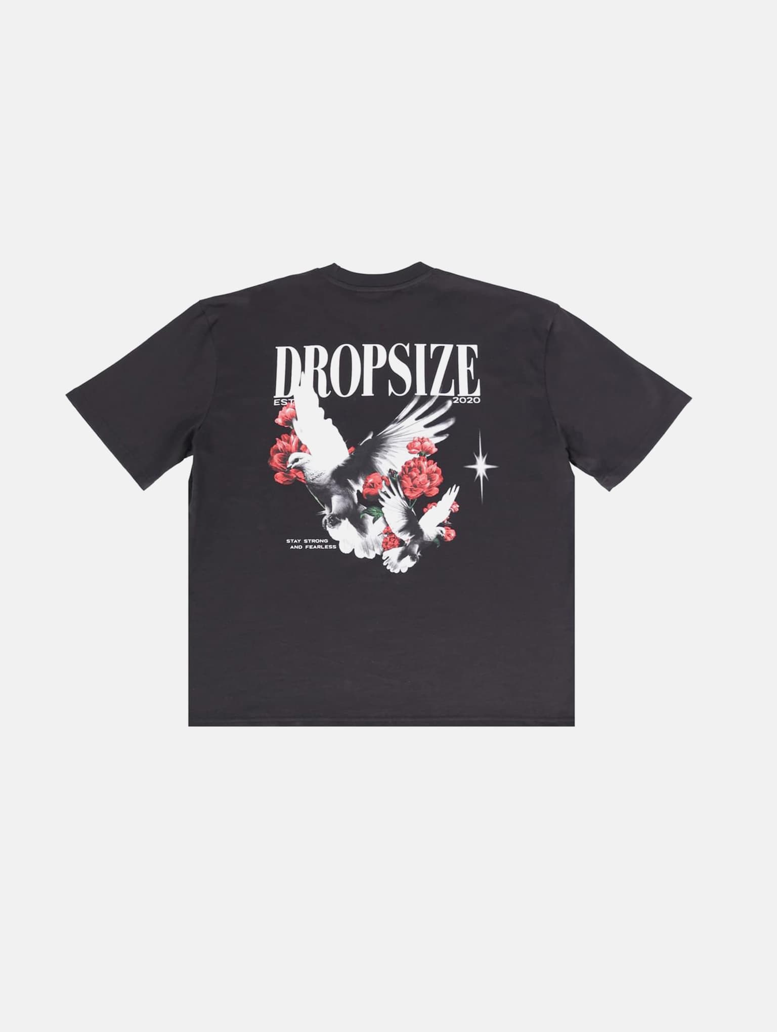 Dropsize HEAVY OVERSIZED ROSES DOVE T-SHIRT – Bild 2