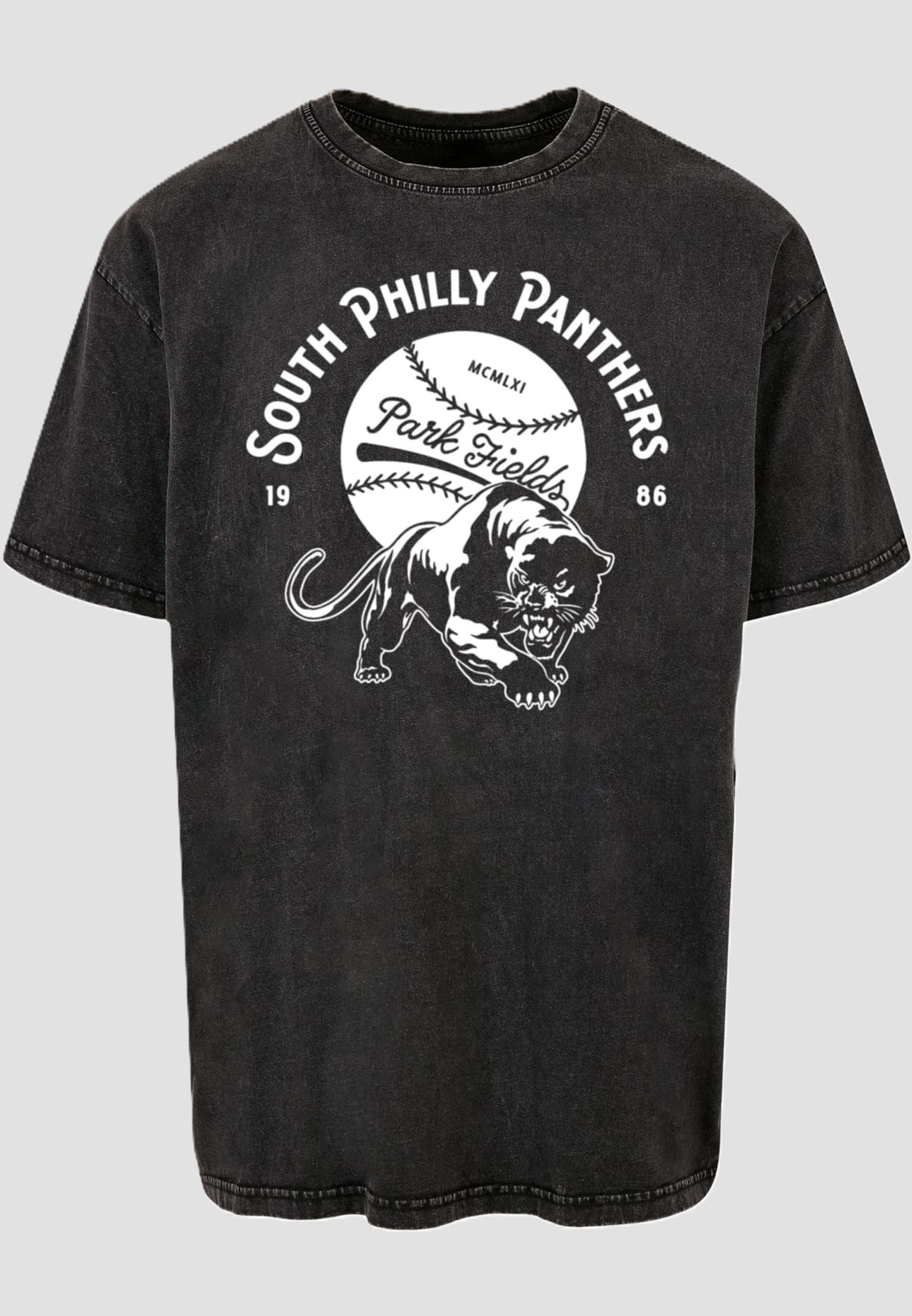 Merchcode Park Fields - South Philly Panthers Acid Washed Oversize Tee – Bild 3