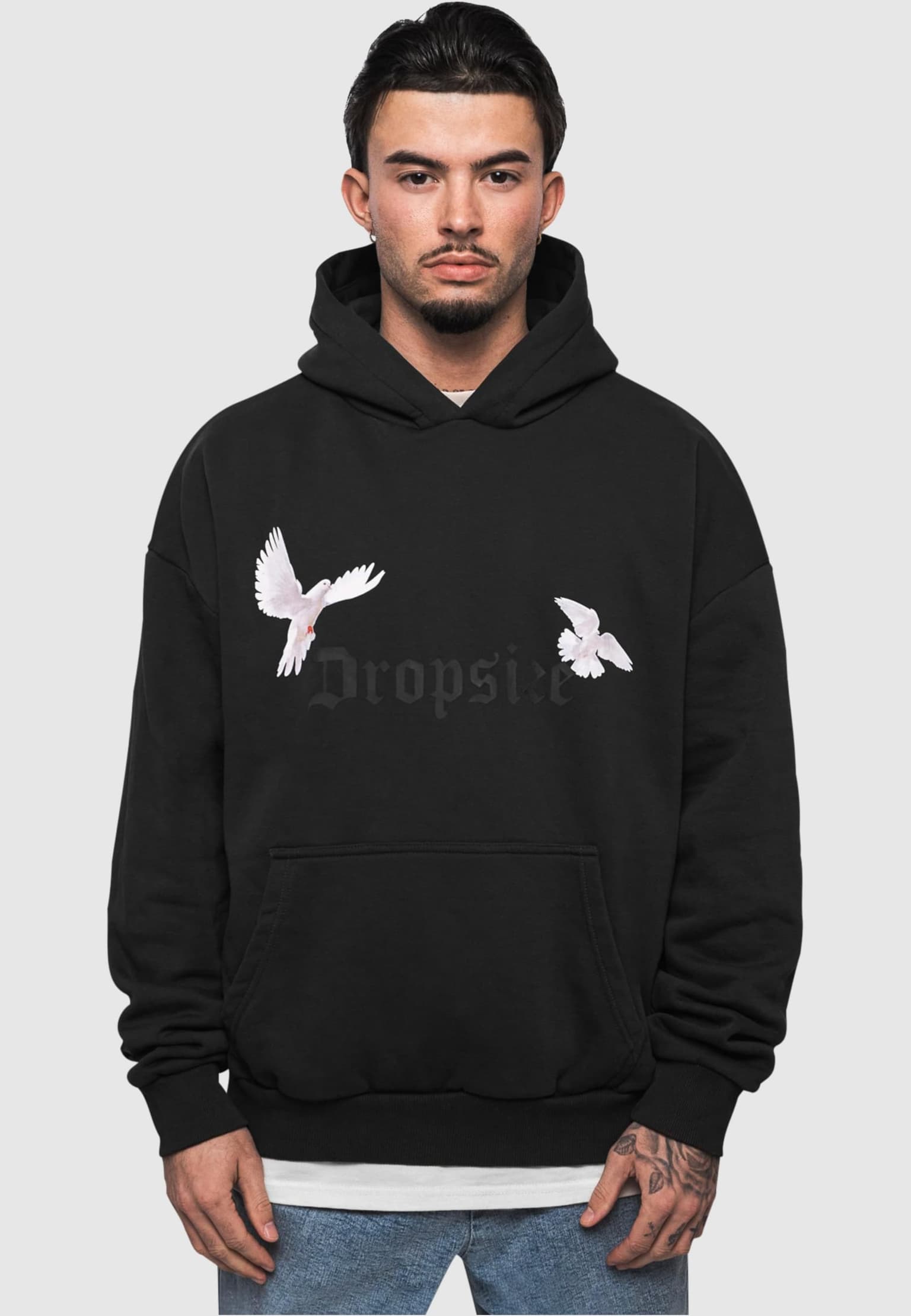 Dropsize Heavy Oversize Doves Hoodie