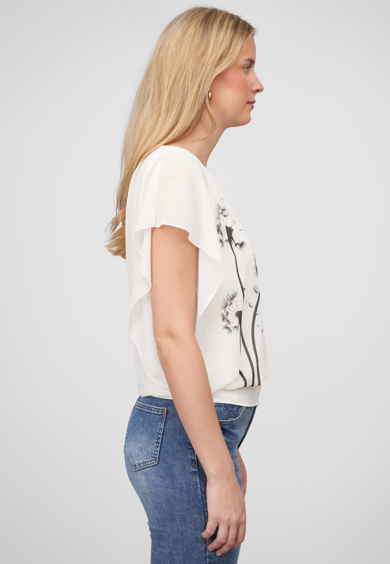 Cloud5ive Damen Shirt Chiffon Top Fledermausärmel – Bild 4