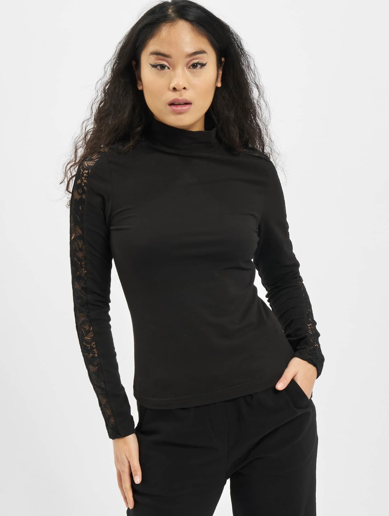 Urban Classics Ladies Lace Striped LS – Bild 3