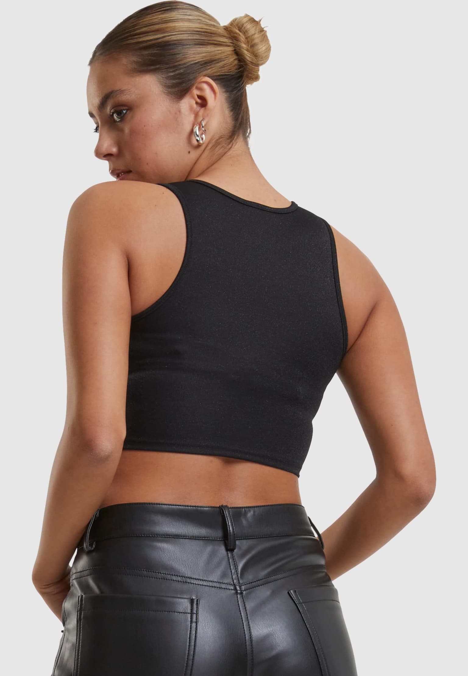 Urban Classics Ladies Glitter Cropped Top – Bild 2