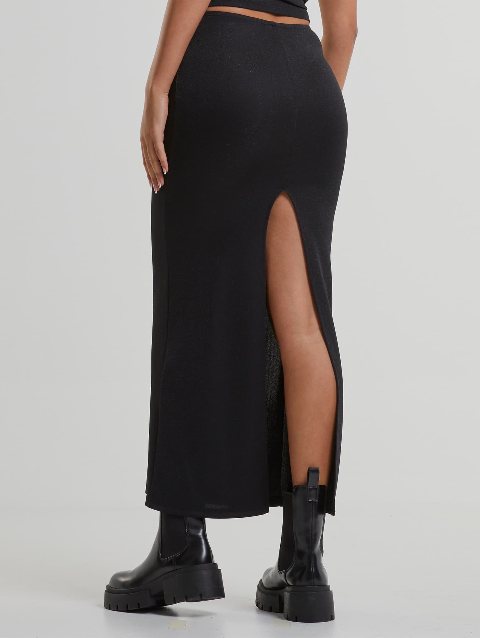 Urban Classics Ladies Glitter Maxi Skirt – Bild 3