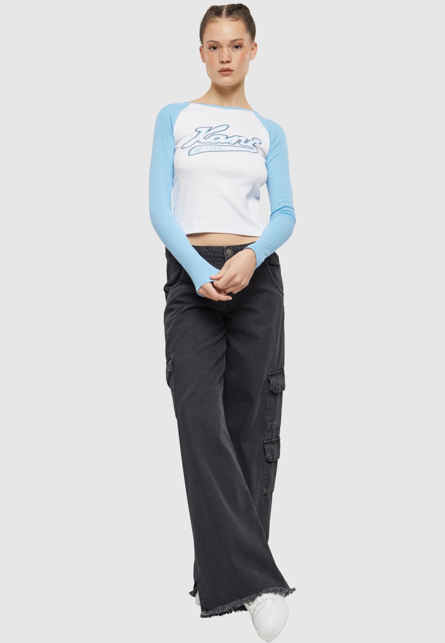 Karl Kani Varsity Crop Block Rib Ls – Bild 3
