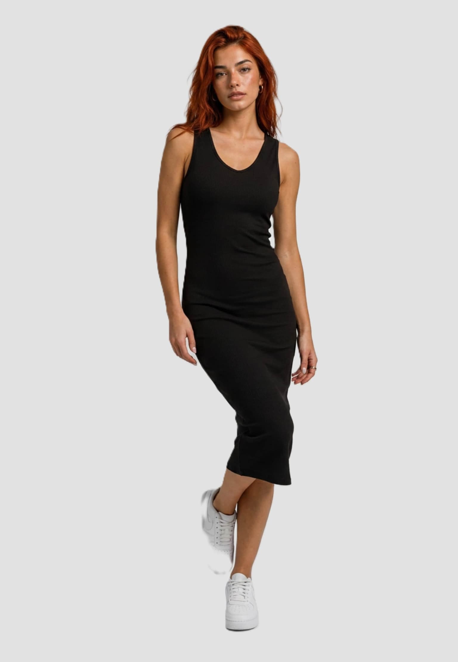 Urban Classics Ladies Midi Sleeveless Rib Dress