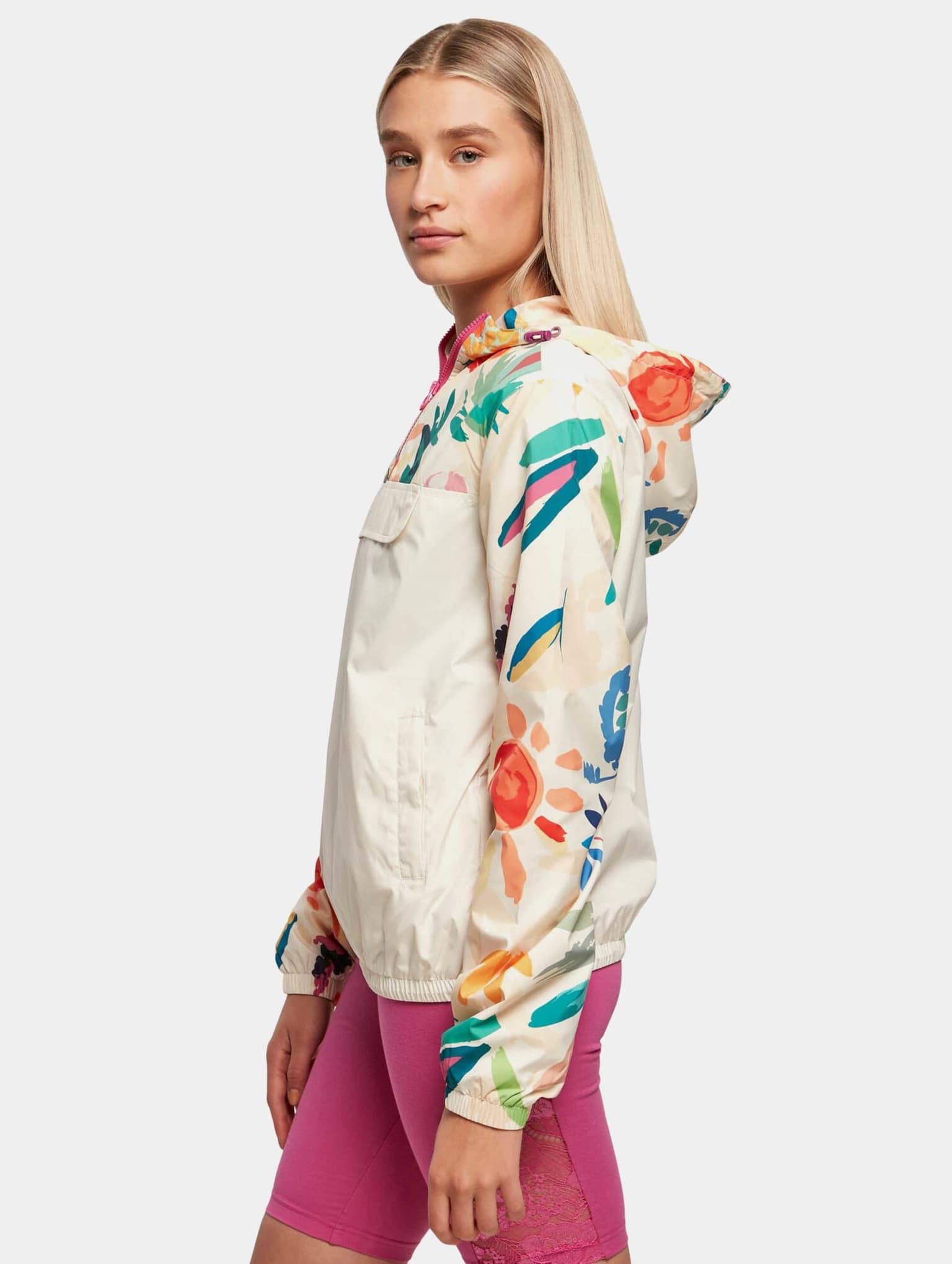 Urban Classics Ladies Mixed Pull Over Jacket – Bild 3