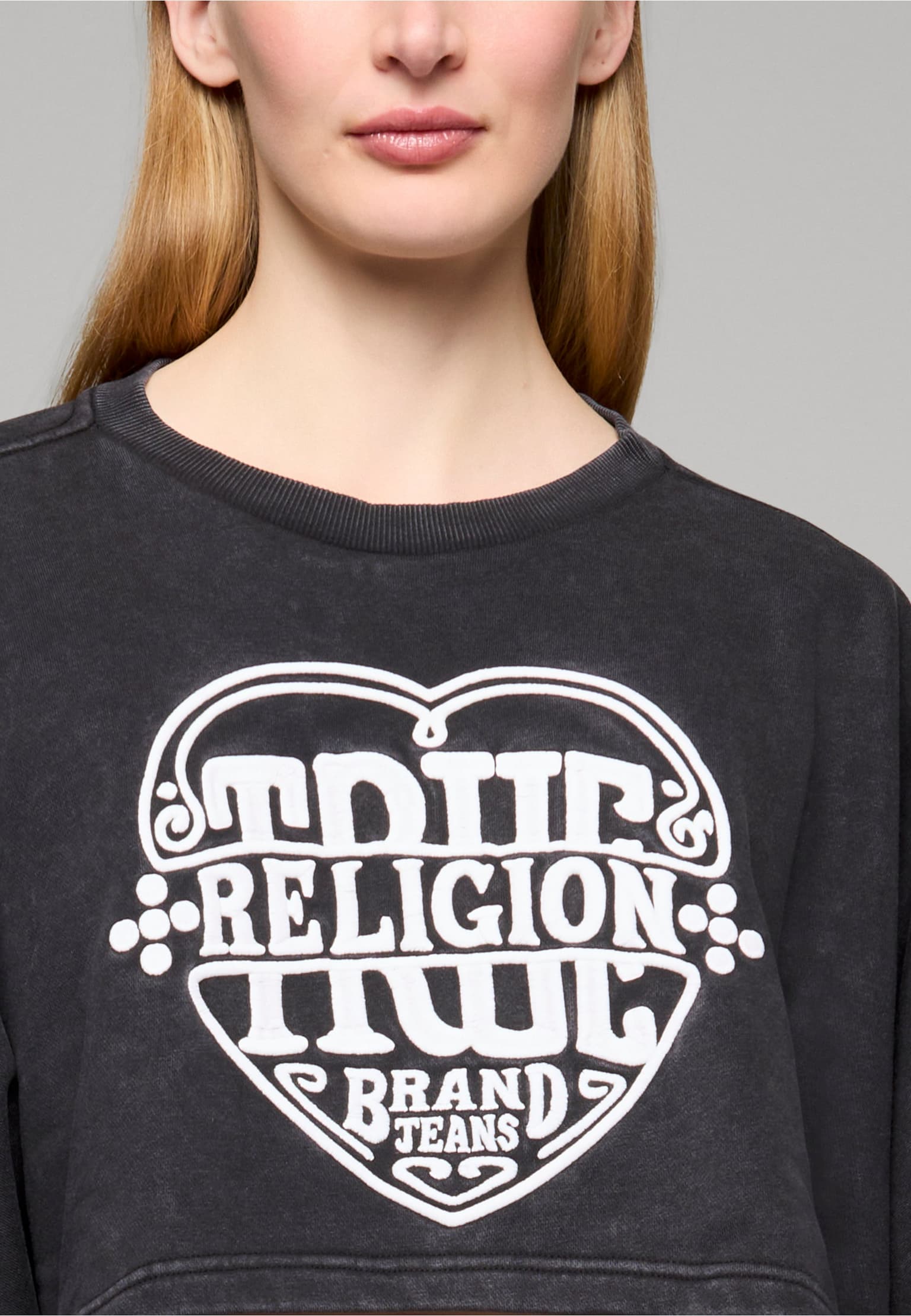 True Religion WASHED EMBROIDERED DOLMAN PULLOVER – Bild 4