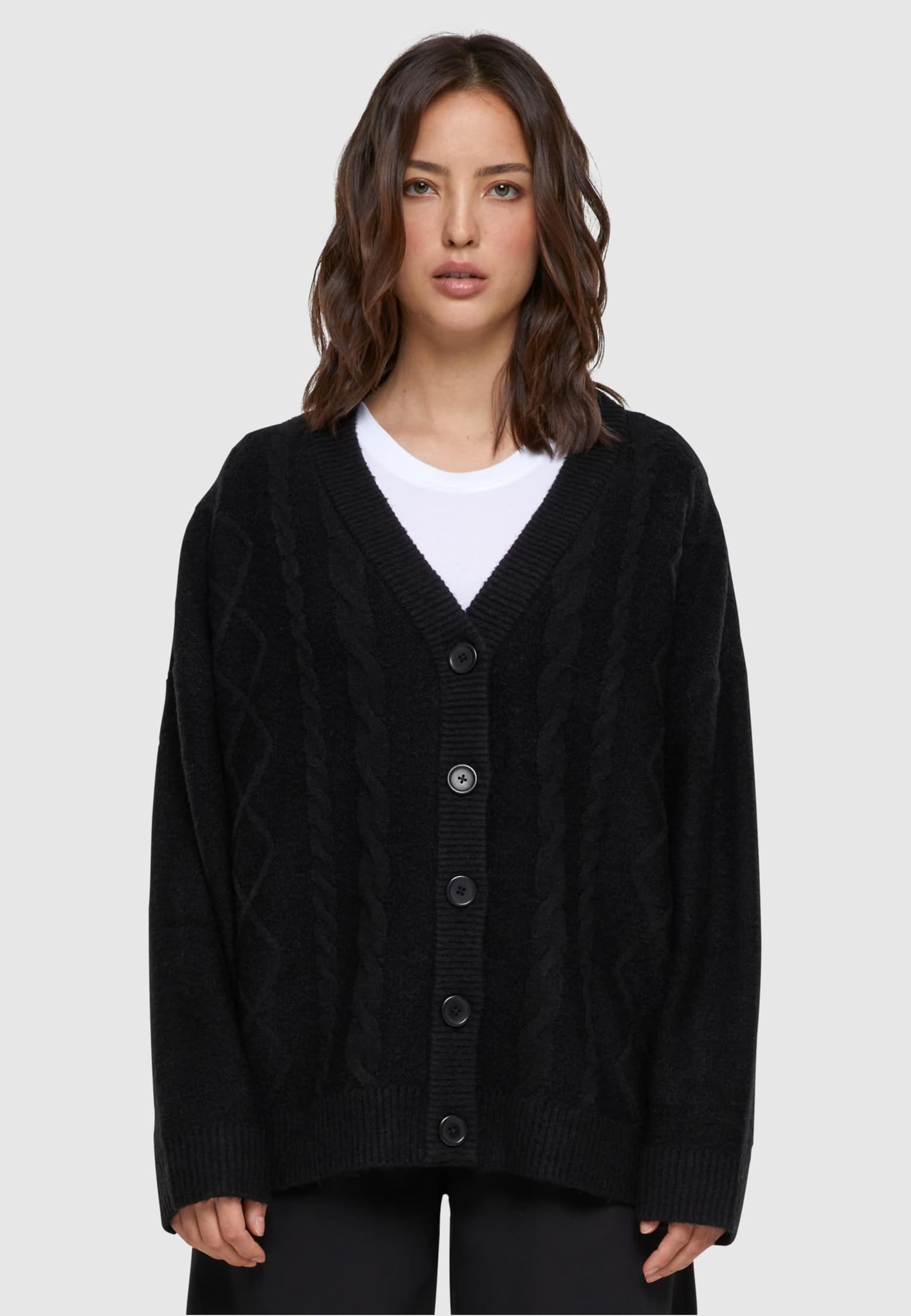 Urban Classics Ladies Cabel Knit Cardigan – Bild 3