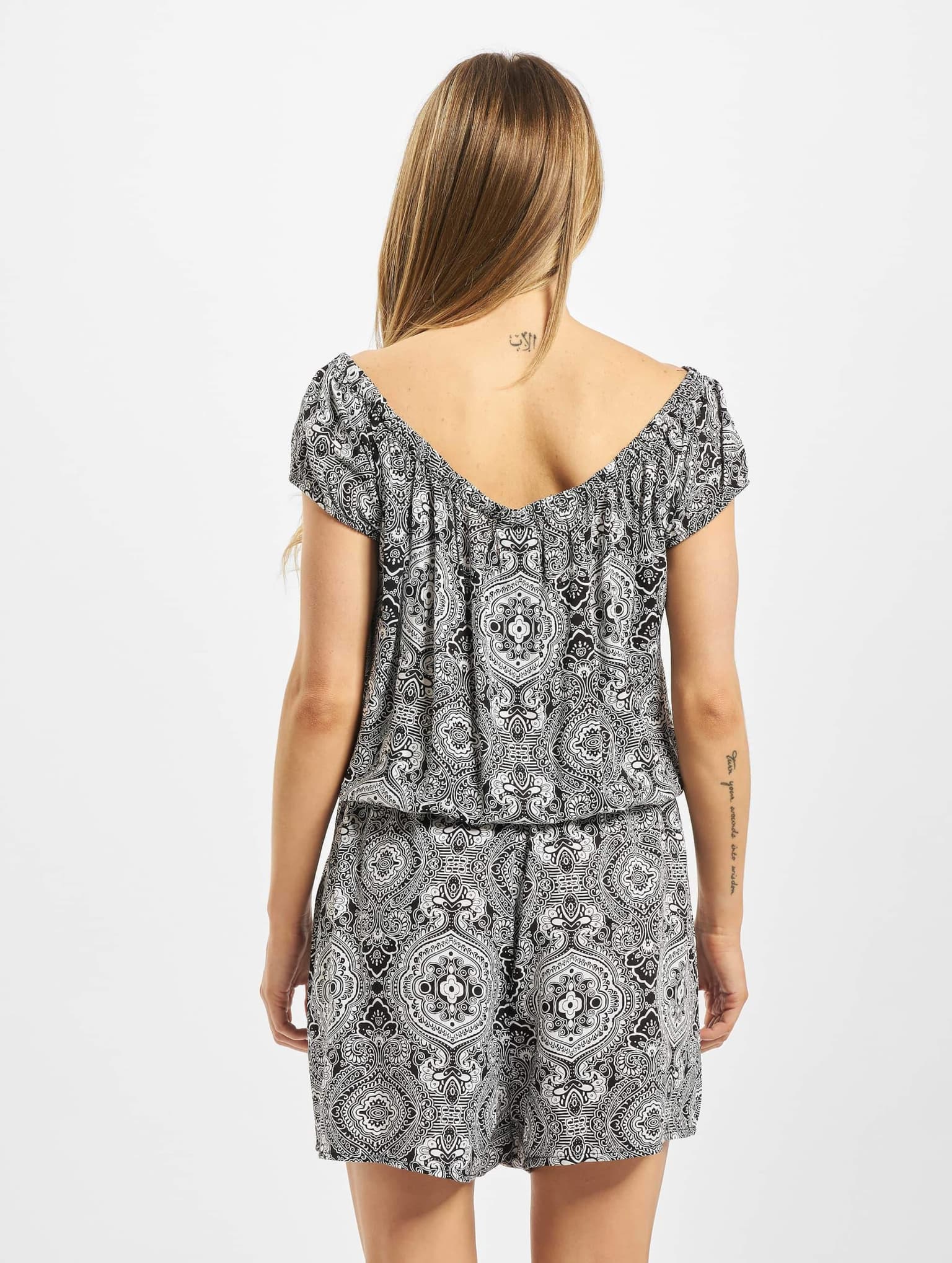 Urban Classics Ladies AOP Off Shoulder Short Jumpsuit – Bild 2