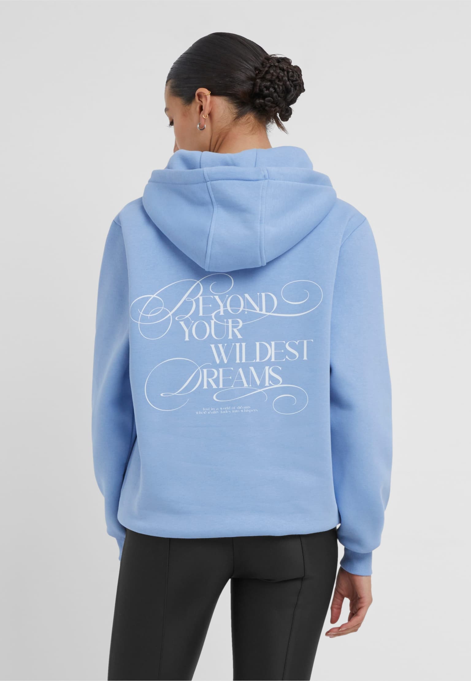 Miss Tee Dreamy Wording Ladies Fluffy Hoody – Bild 2