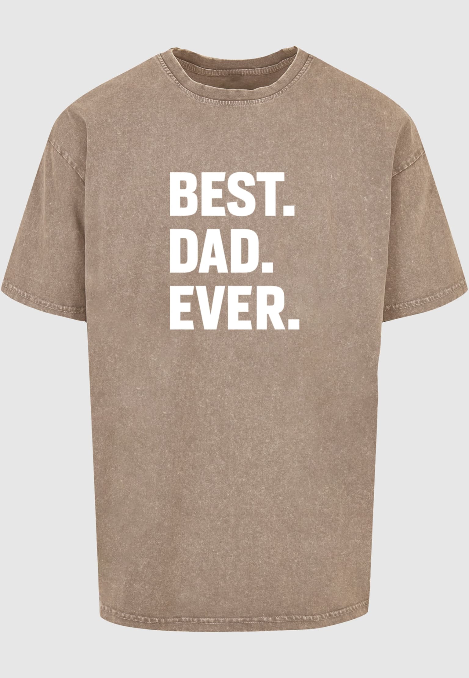 Merchcode POD Fathers Day - Best Dad Ever Acid Washed Heavy Oversized Tee – Bild 3