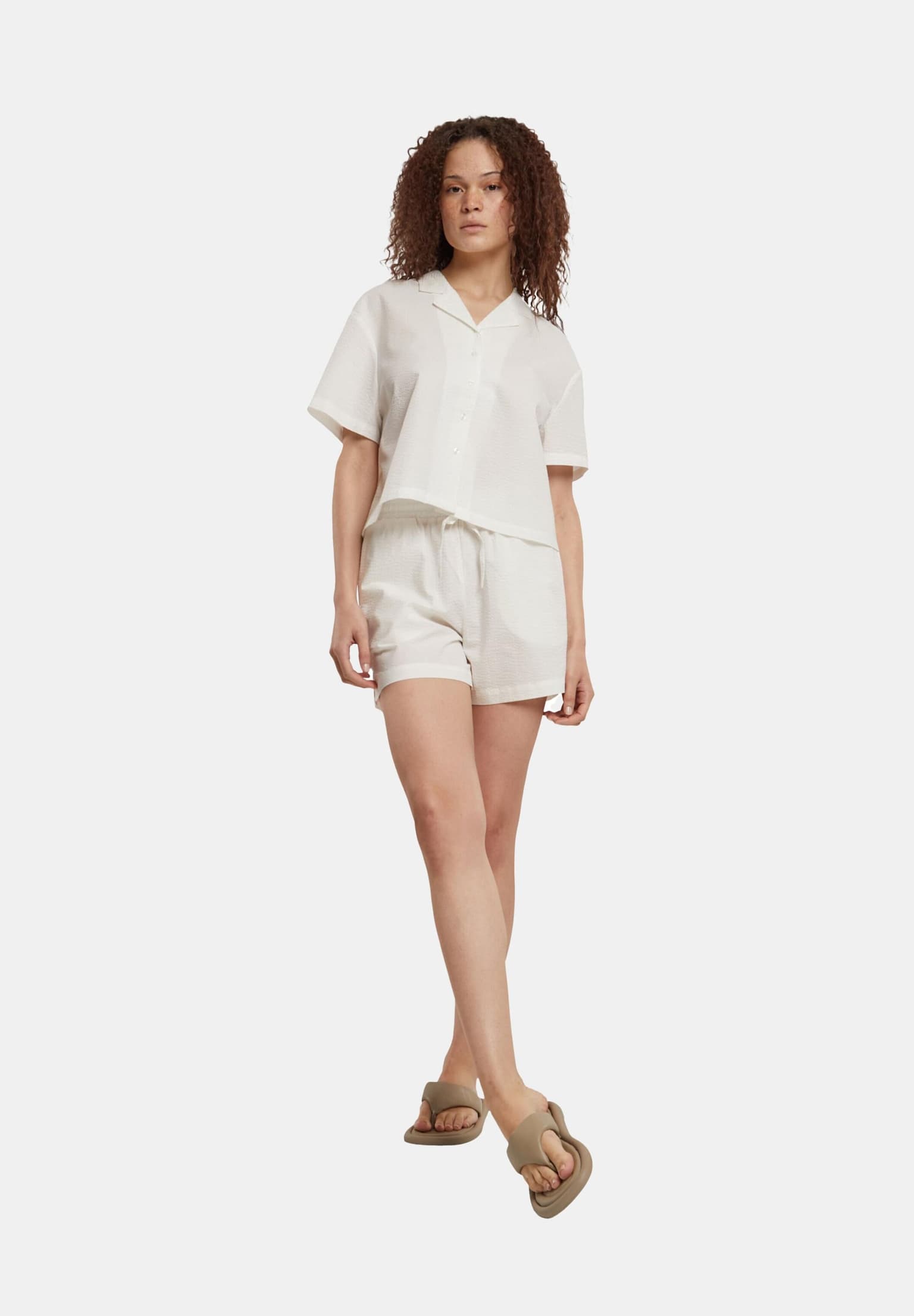 Urban Classics Ladies Seersucker Bluse – Bild 3