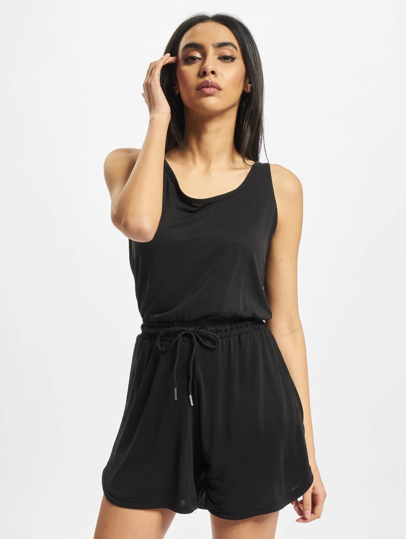 Urban Classics Ladies Short Sleeveless Modal Jumpsuit