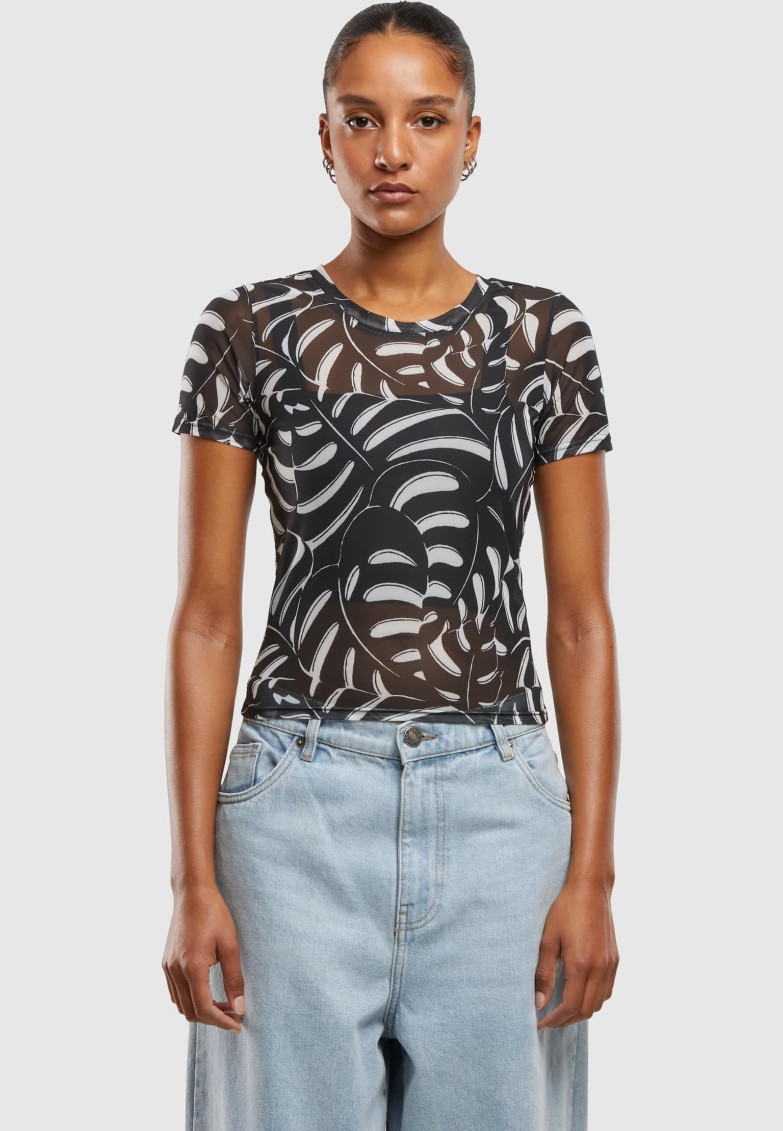 Urban Classics Ladies AOP Mesh Tee – Bild 3