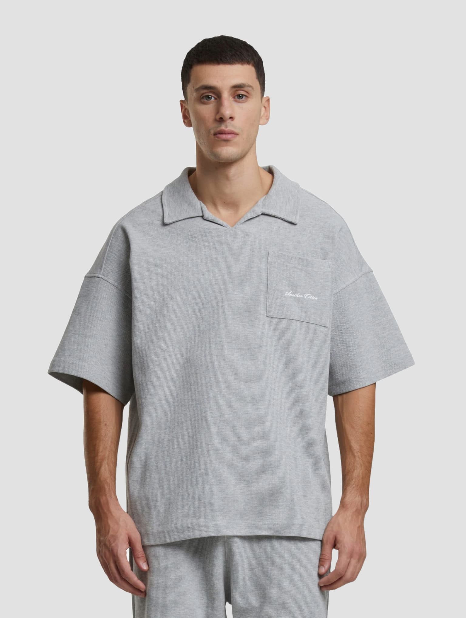 Another Cotton Lab Waffle Oversized Polo Shirt – Bild 3