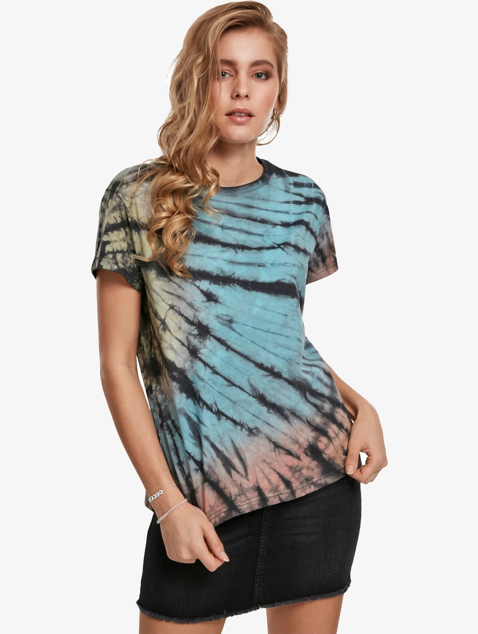 Urban Classics Ladies Tie Dye Boyfriend Tee