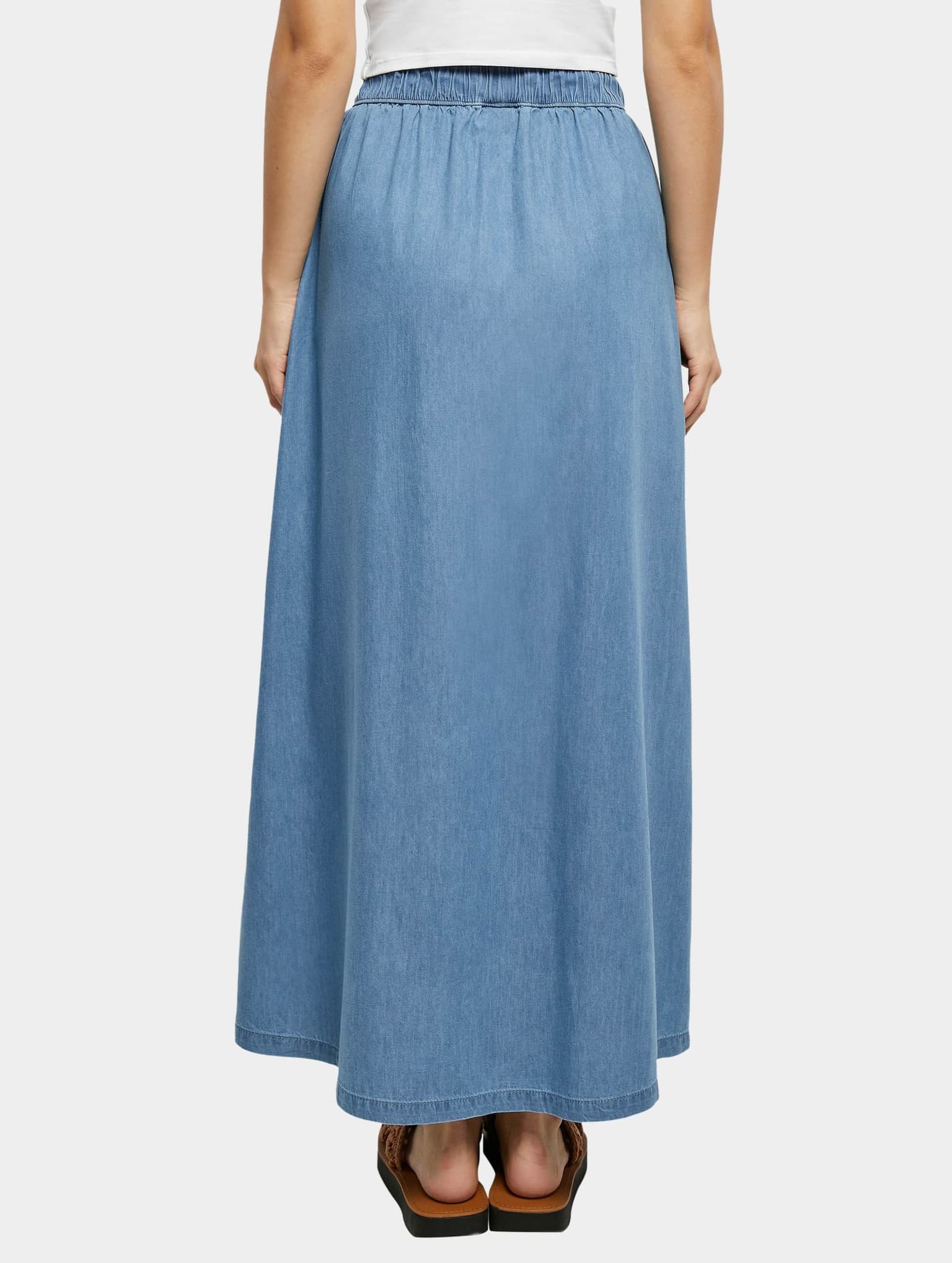 Urban Classics Ladies Long Wide Light Denim Skirt – Bild 2